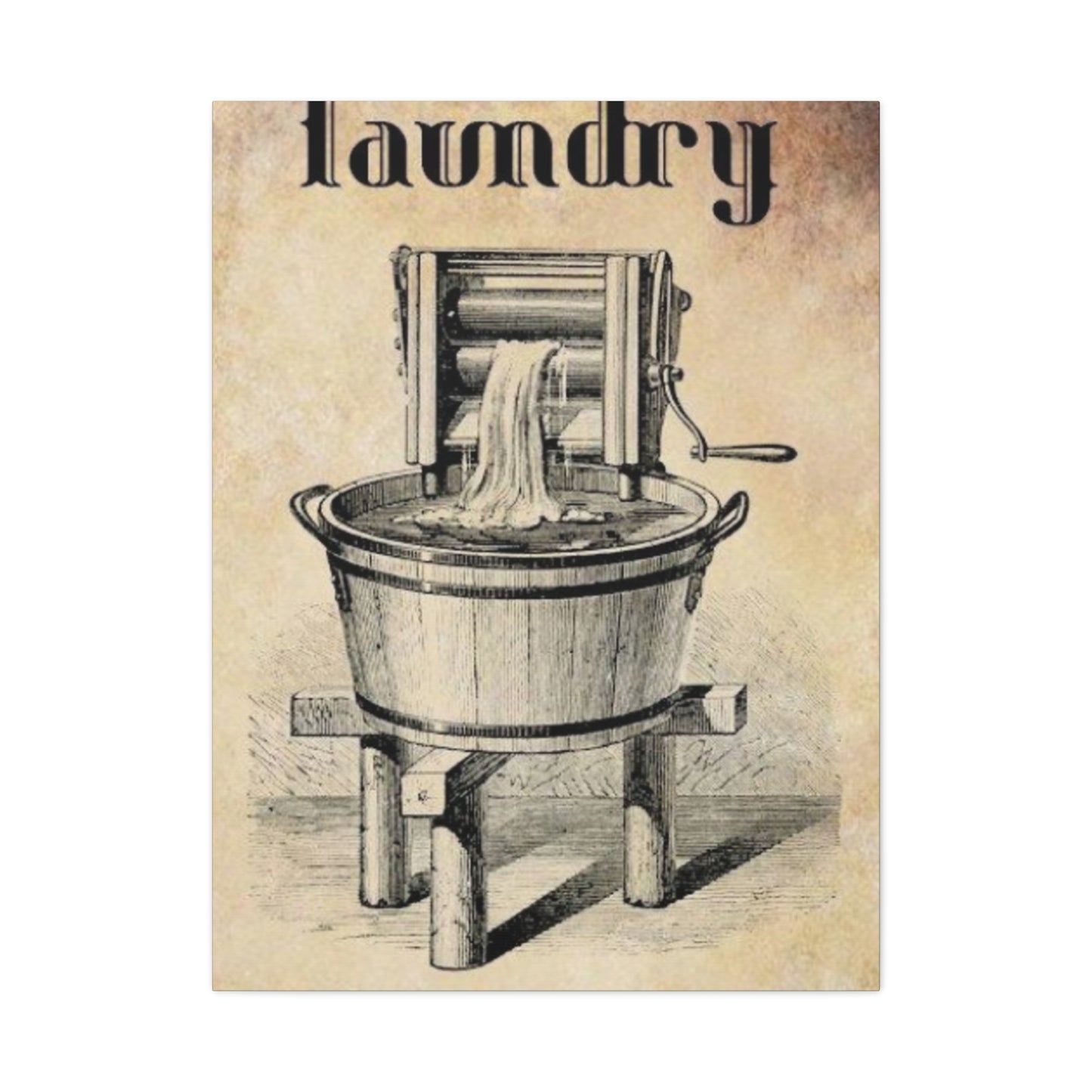 Vintage Washer Poster Laundry Wall Art & Canvas Prints