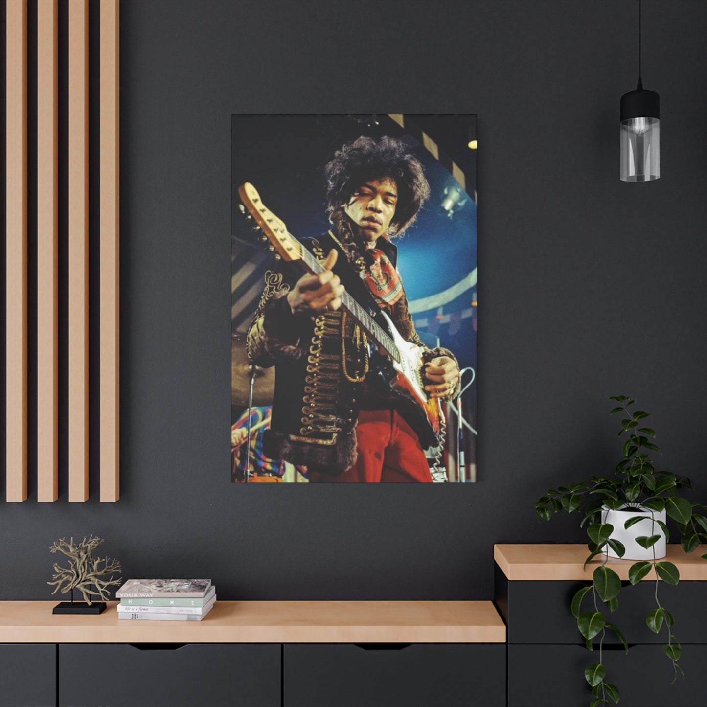 Jimi Hendrix Playing Guitar Poster Wall Art & Canvas Prints