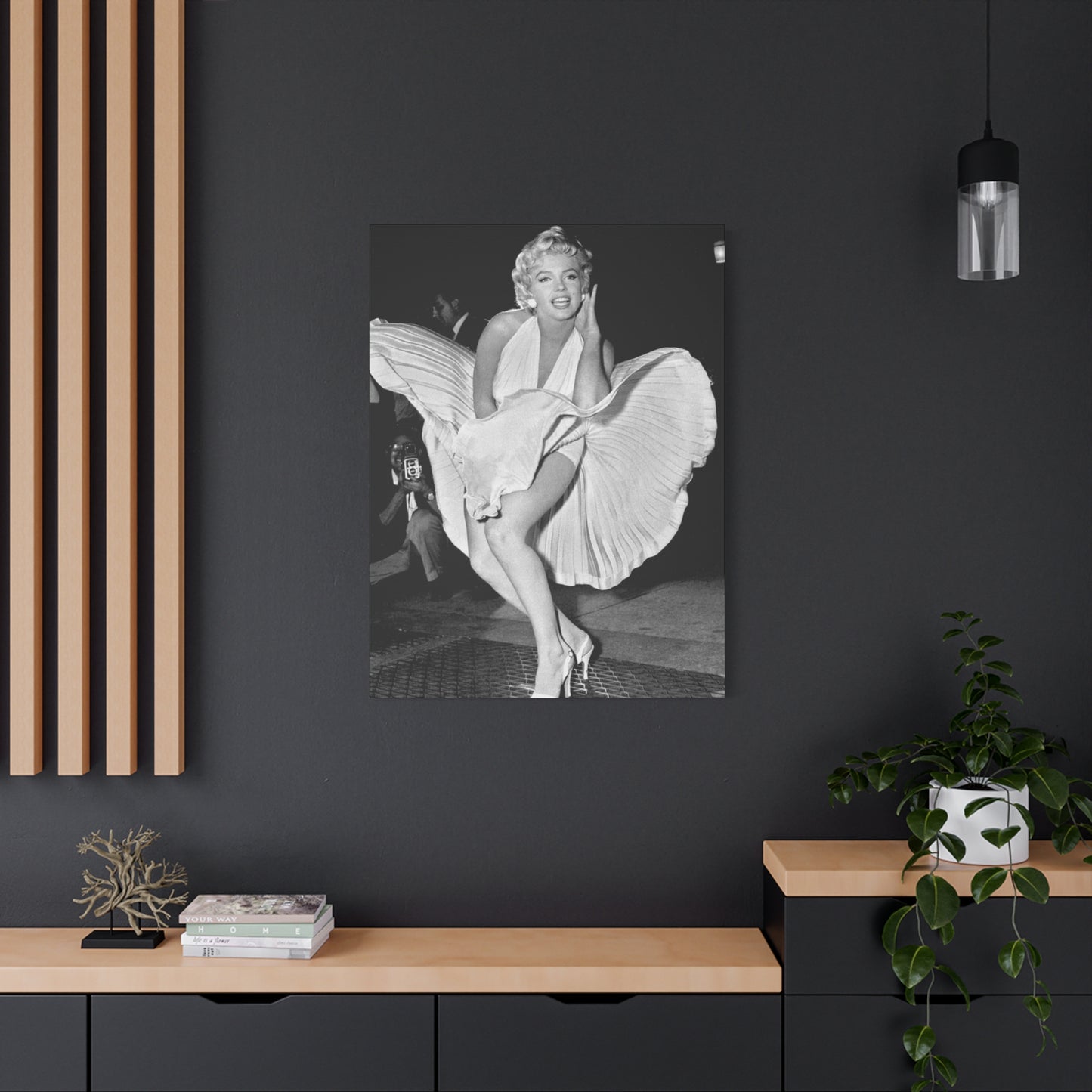 Greyscale Beautiful Marilyn Monroe Candid Photo Wall Art & Canvas Prints