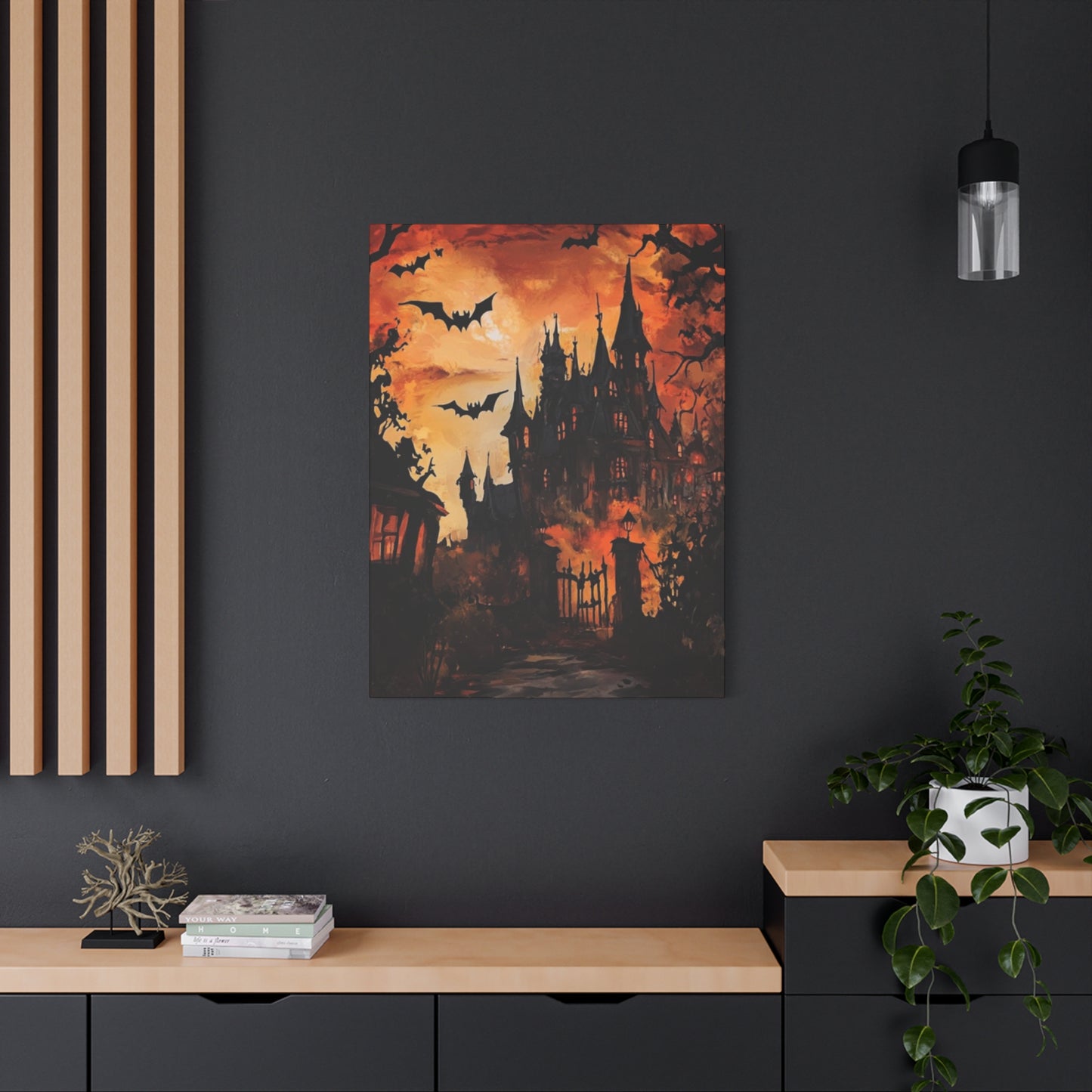 Halloween Mansion Wall Art & Canvas Prints