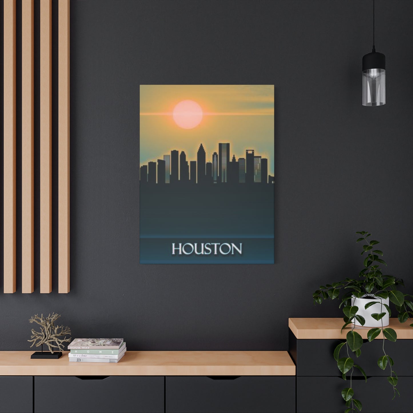 Aesthetic Sunset Houston Skyline Wall Art & Canvas Prints