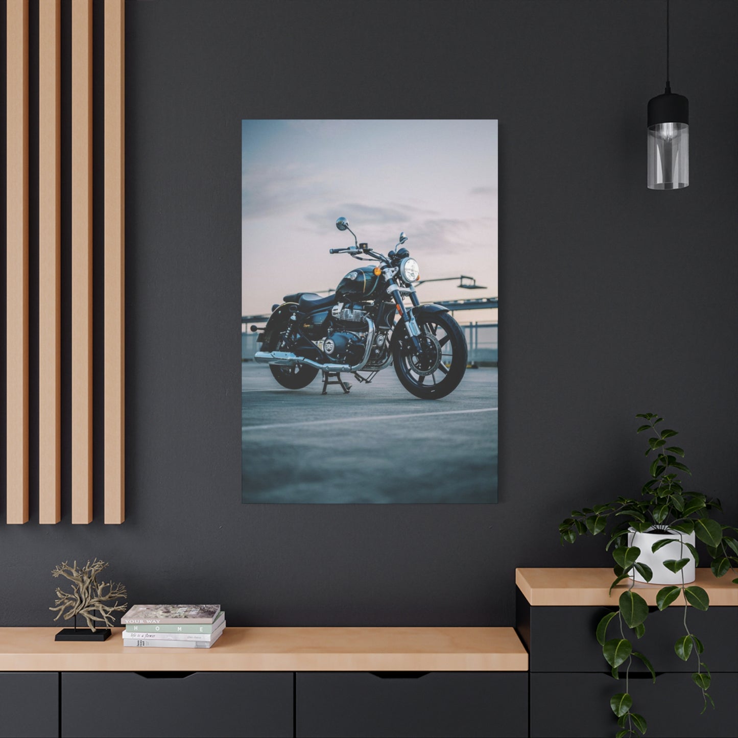 Classic Retro Indian Motorcycle Wall Art & Canvas Prints