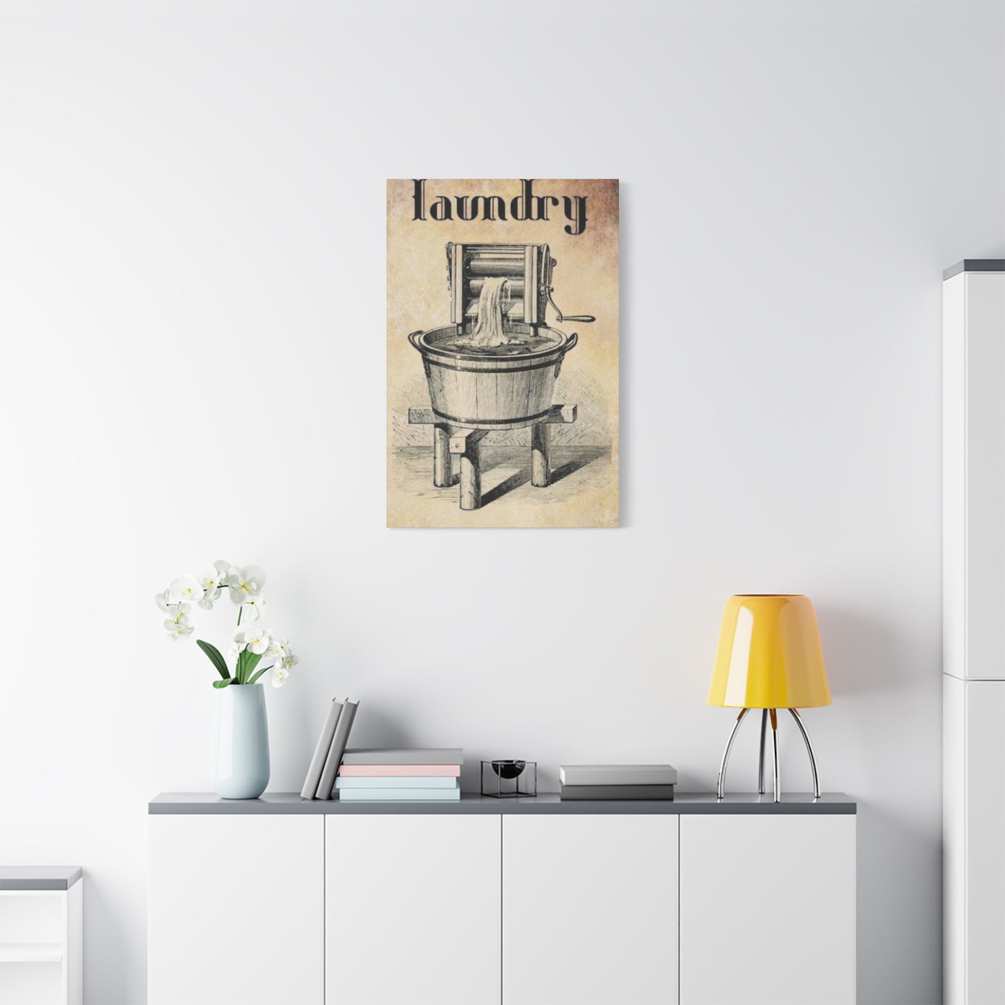 Vintage Washer Poster Laundry Wall Art & Canvas Prints