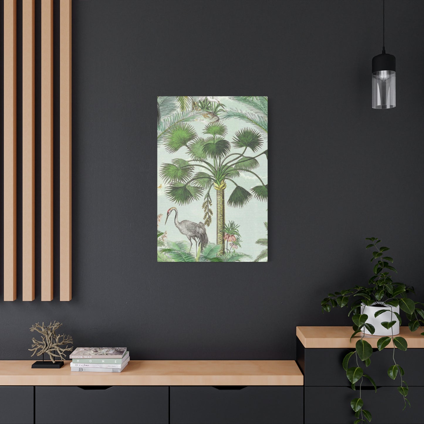 Animal & Palm Tree In Wildlife Wall Art & Canvas Prints