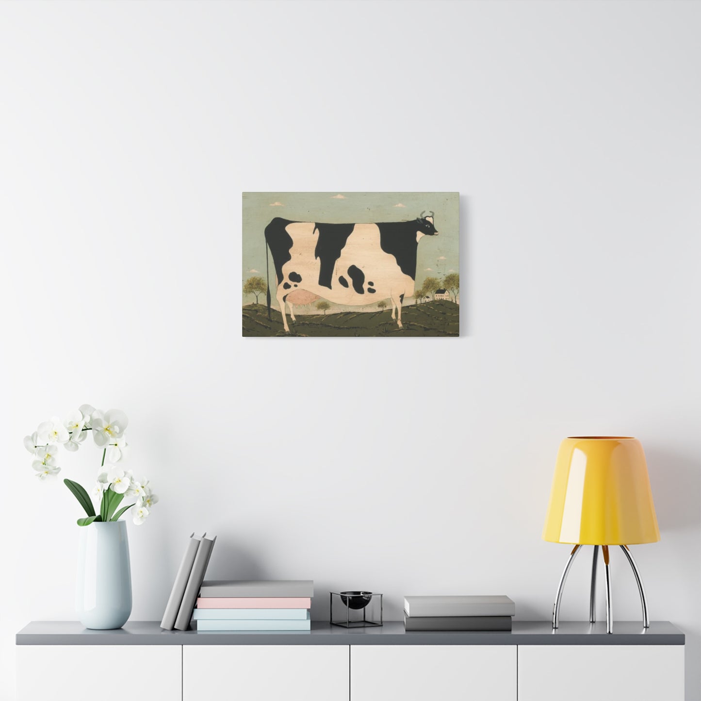 Black And White Cow Kimble Warren Wall Art & Canvas Prints