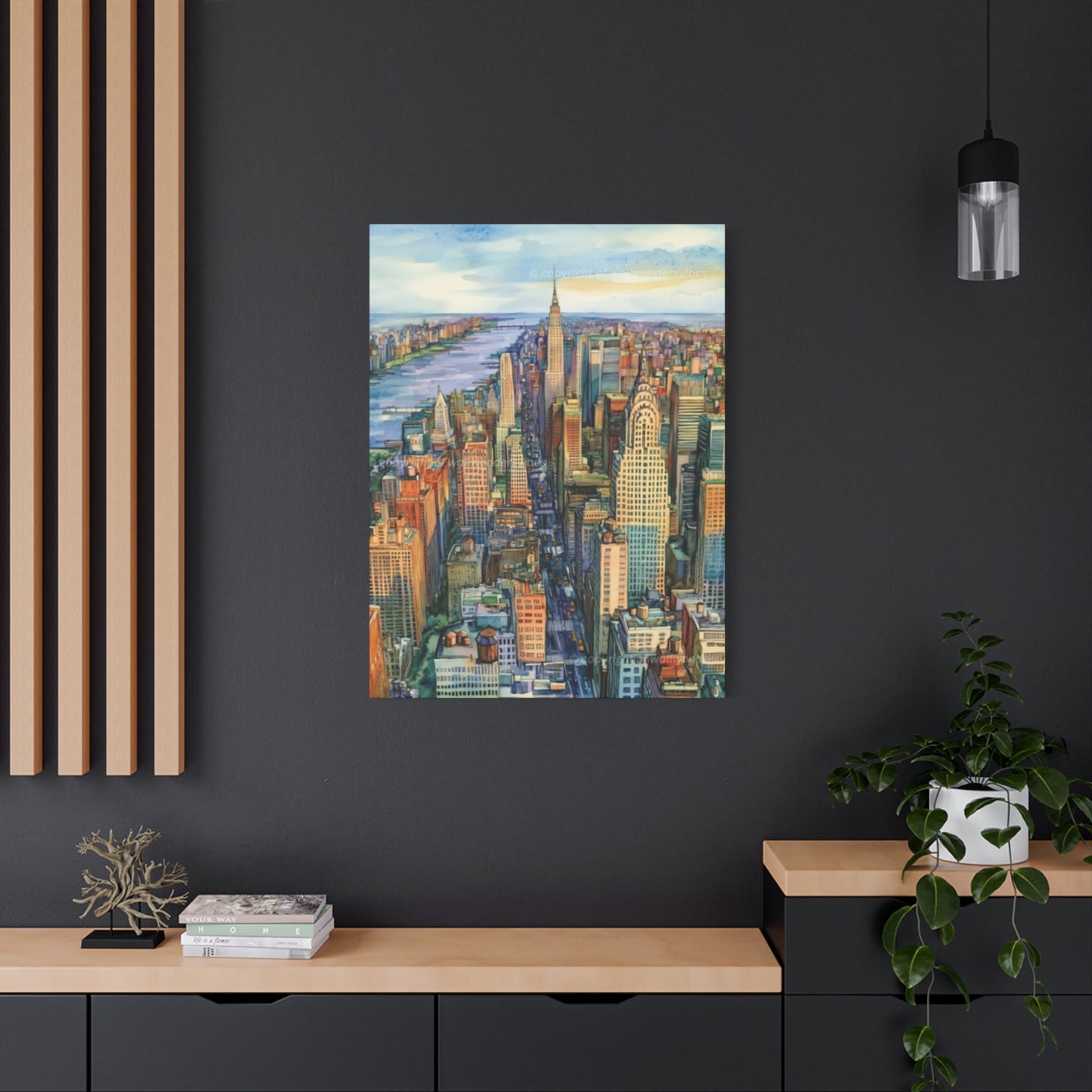 Skyview Manhattan City Skyline NYC Skyline Wall Art & Canvas Prints