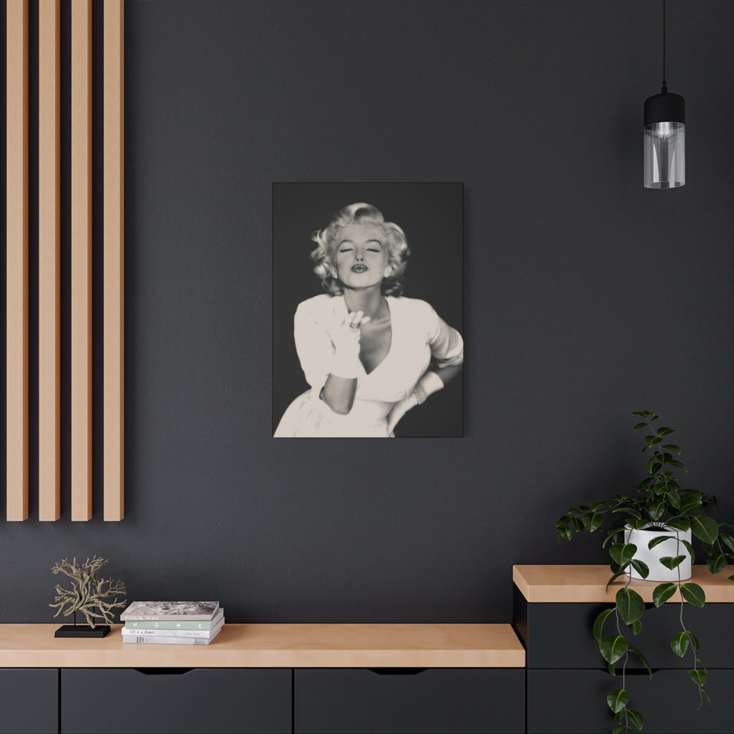 Beautiful Marilyn Monroe Flying Kiss Candid Photo Wall Art & Canvas Prints