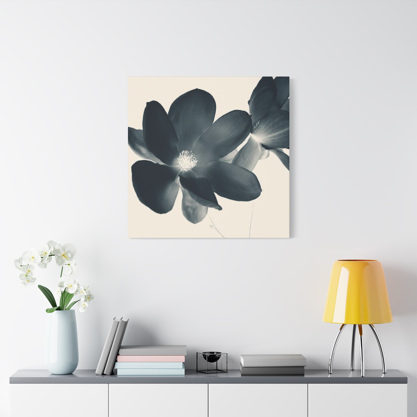 Black Magnolia Flower Wall Art & Canvas Prints