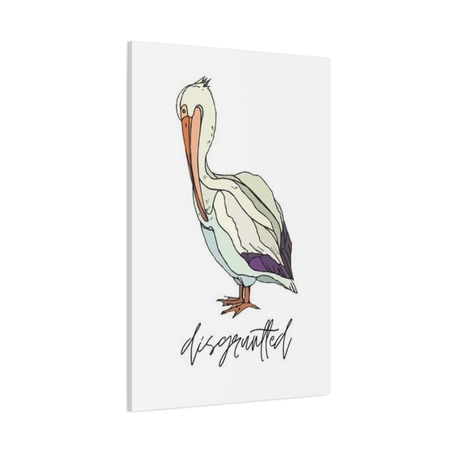 Colorful Pelican Drawing Wall Art & Canvas Prints