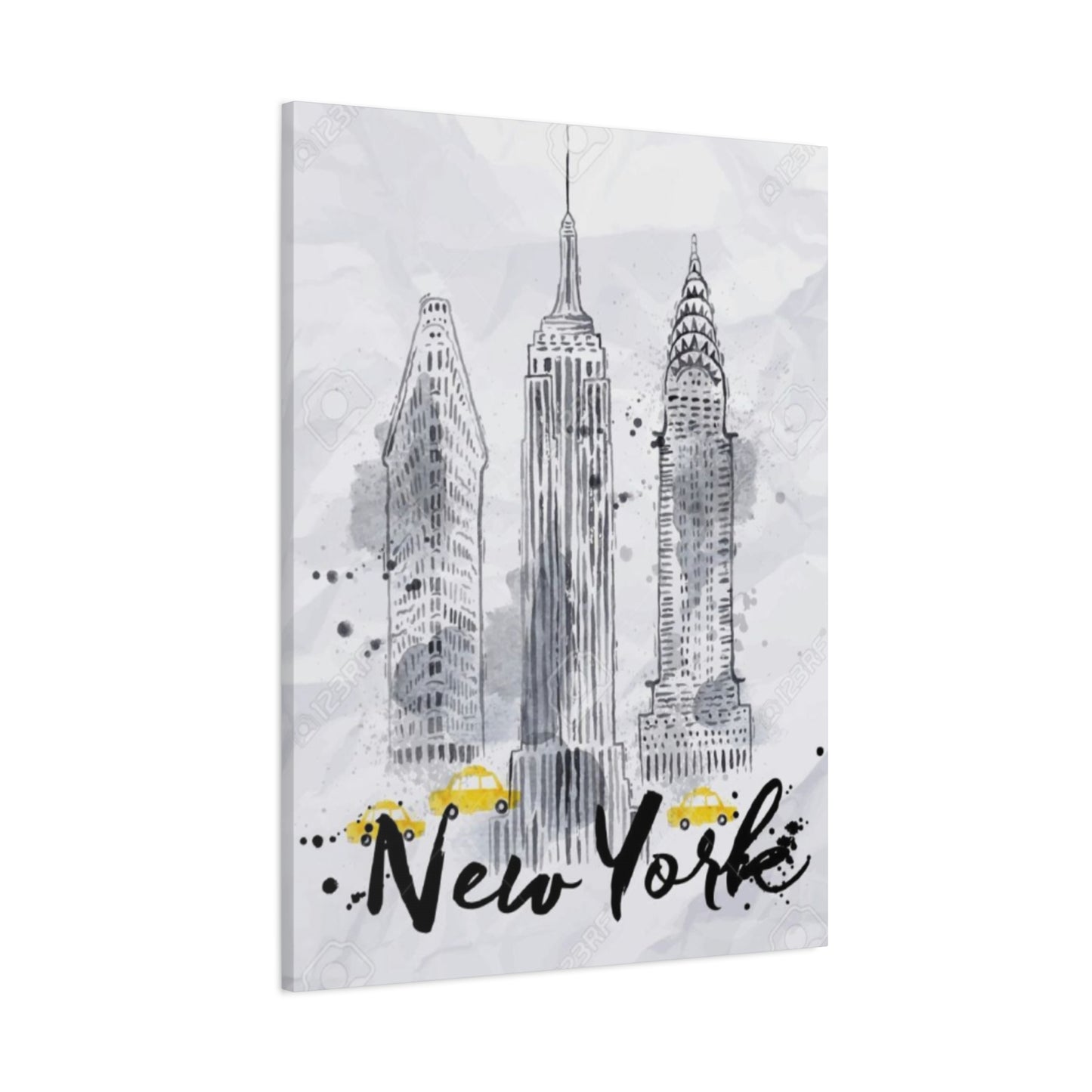 Drawing Of Empire State Building Skyline NYC Skyline Wall Art & Canvas Prints