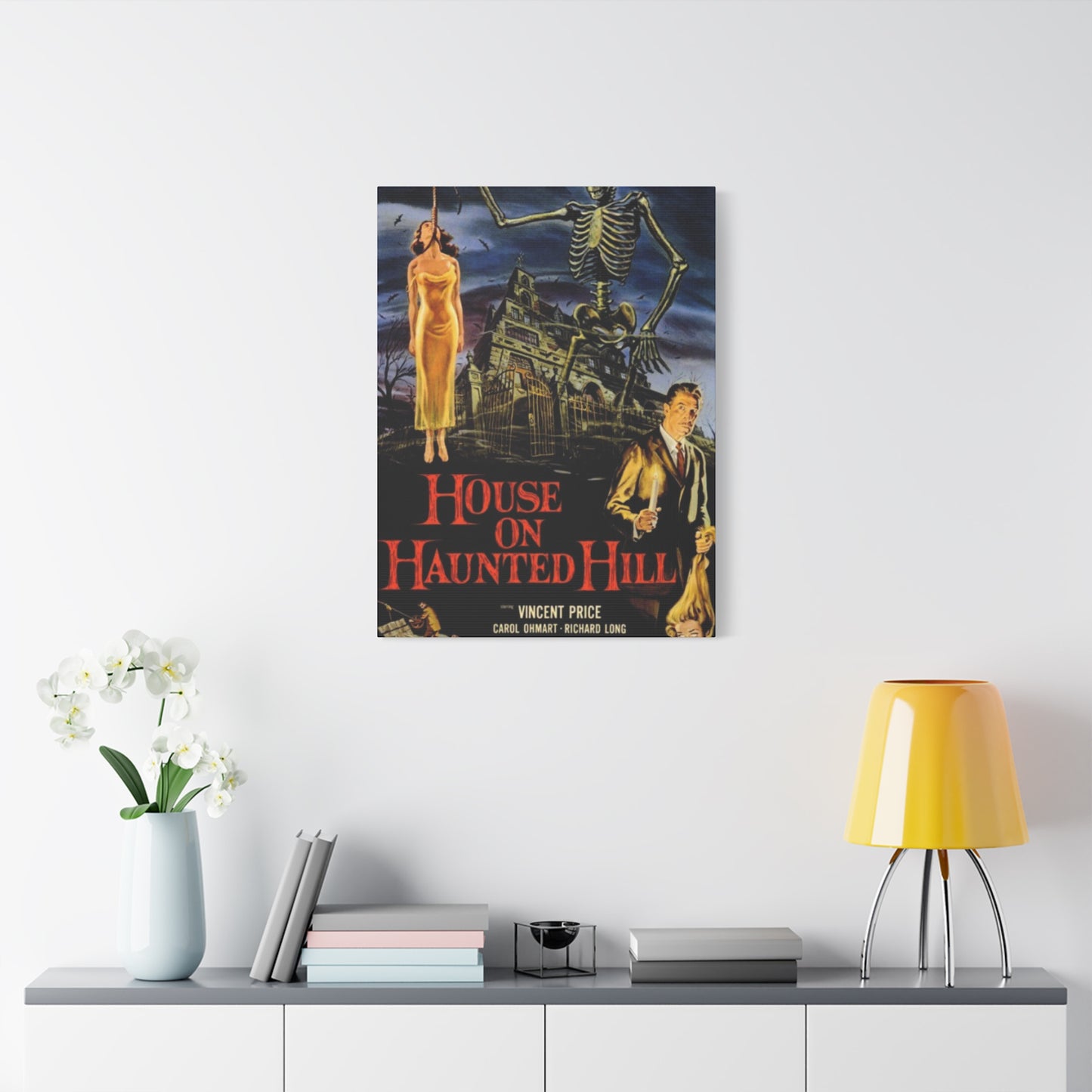 House Of Haunted Hills Horror Movie Poster Wall Art & Canvas Prints