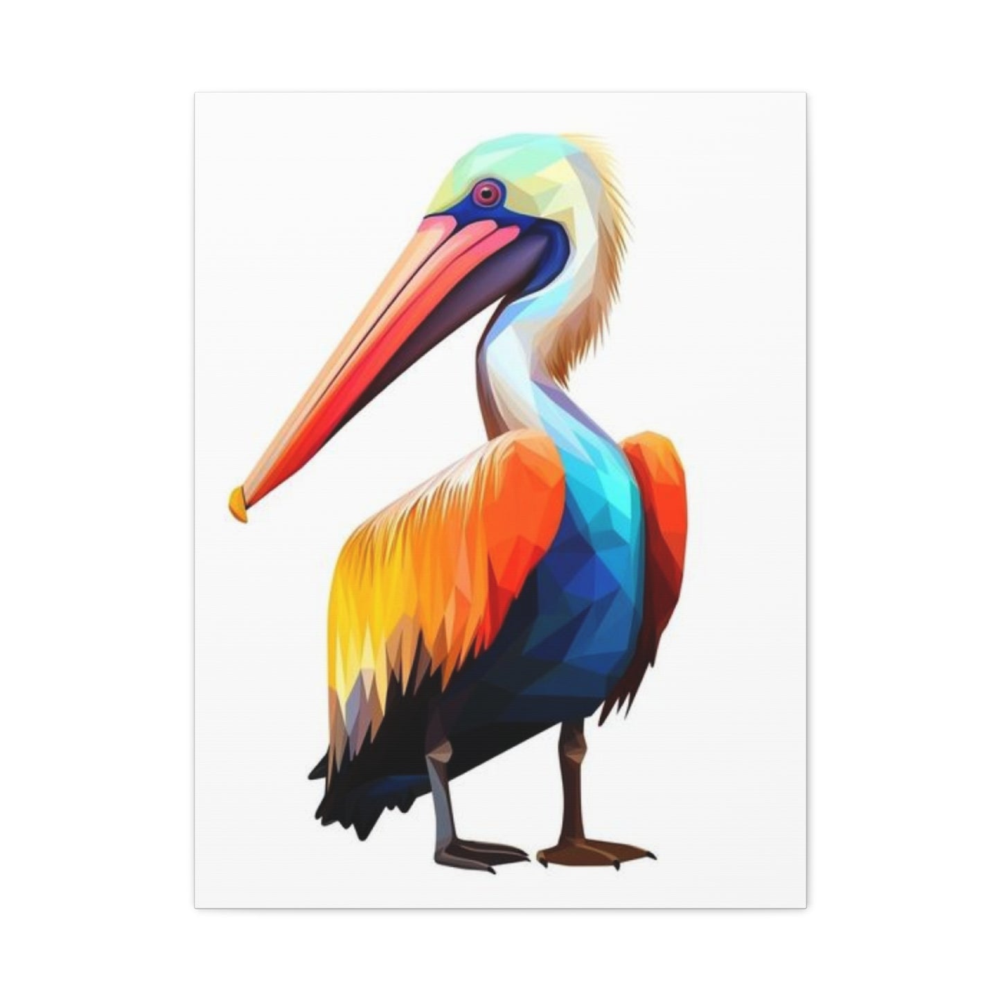 Colorful Abstract Pelican Painting Wall Art & Canvas Prints