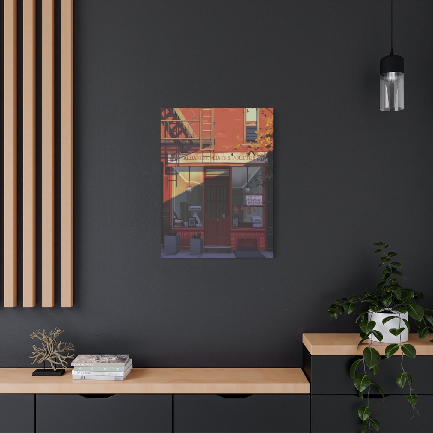 Meat Poultry Shop Of New York City Skyline Wall Art & Canvas Prints