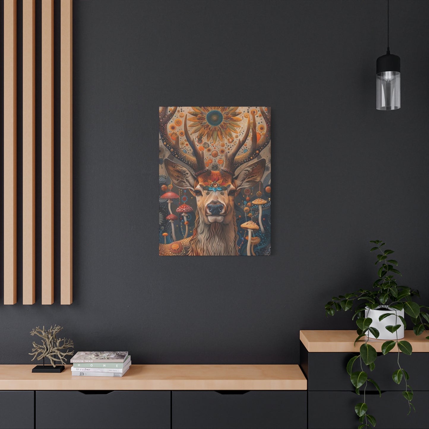 Deer & Mushroom Wall Art & Canvas Prints