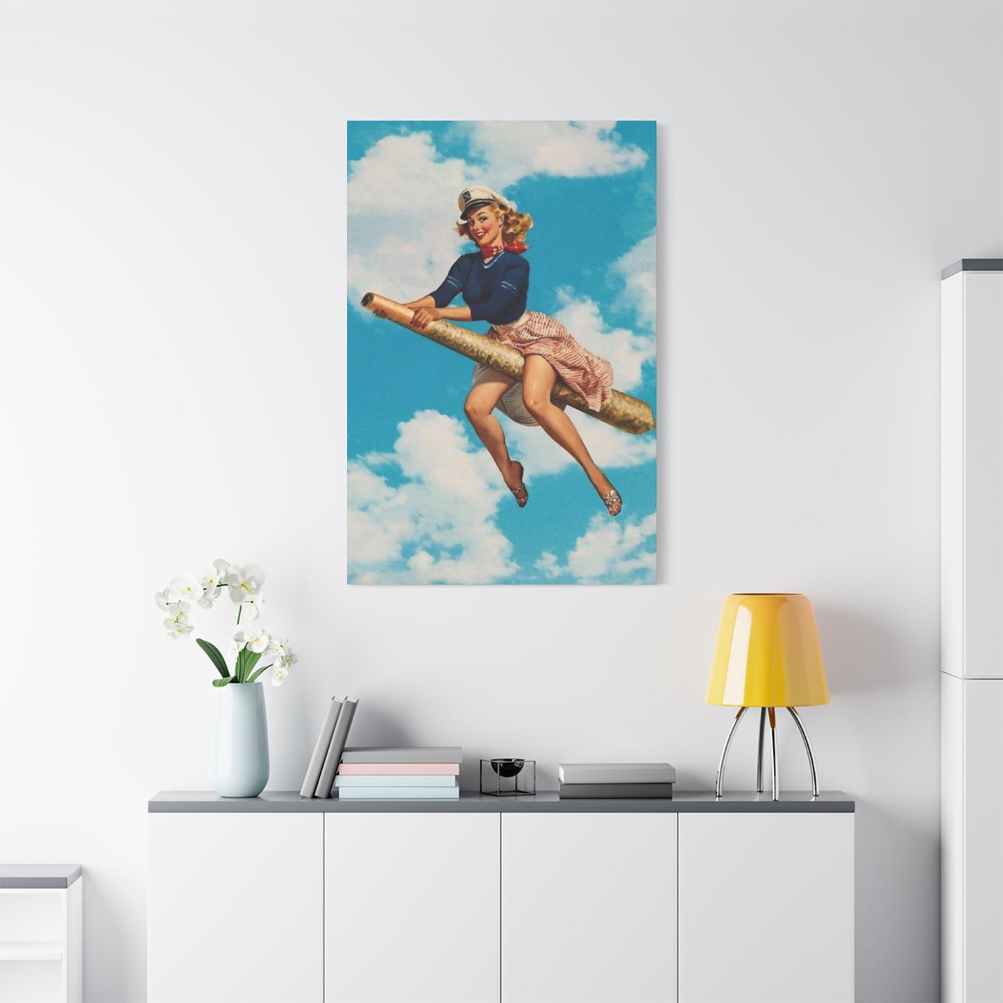 Angel On Joint Marijuana Wall Art & Canvas Prints