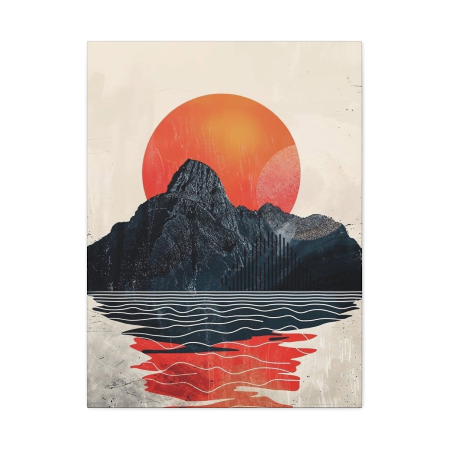 Sunset In Mountains Modernism Wall Art & Canvas Prints