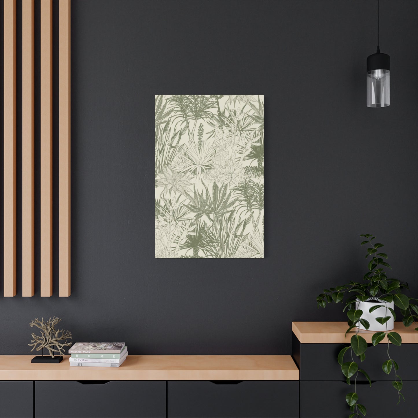 Shades Of Olive Green Plant Leaves Wall Art & Canvas Prints