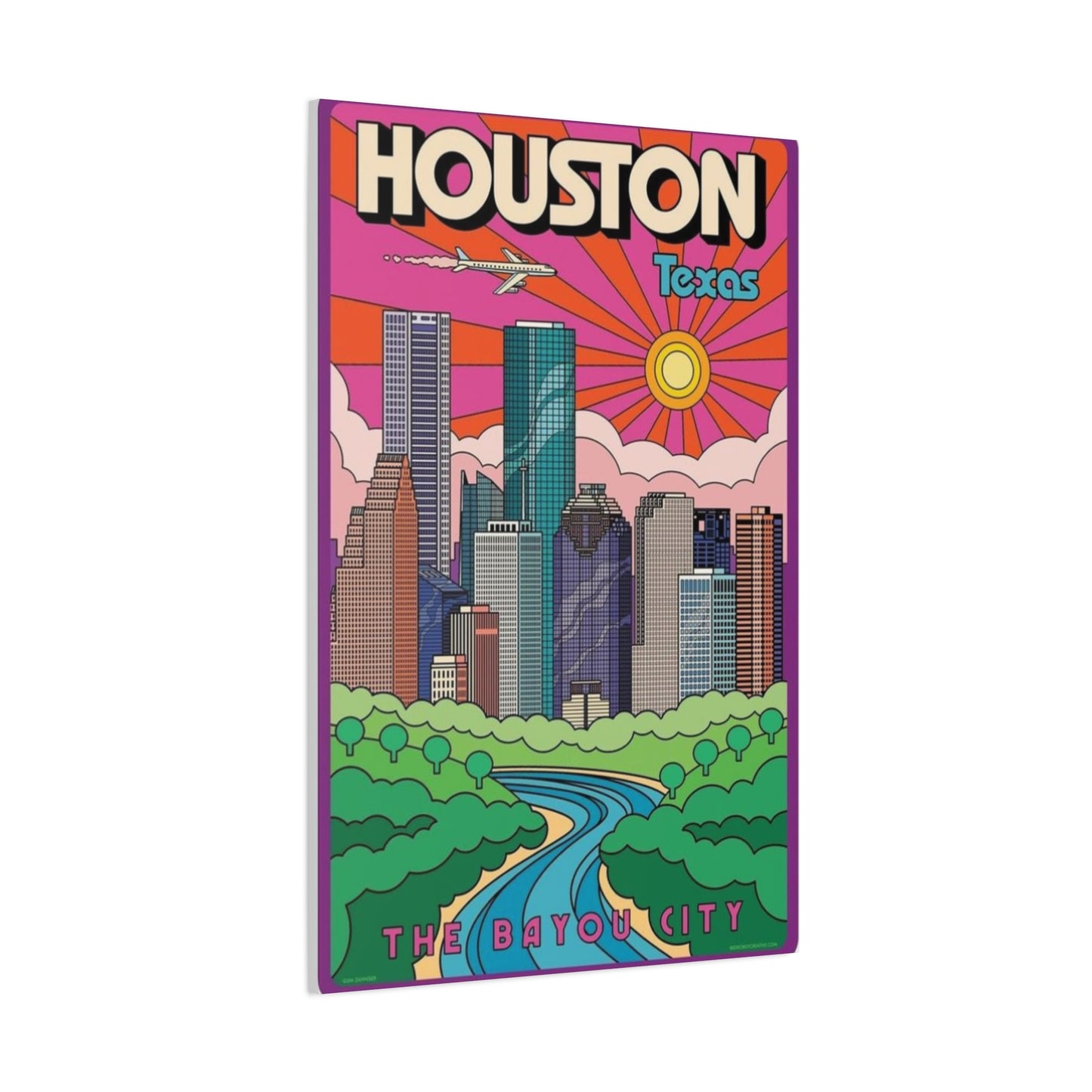 Houston City Graffiti Skylines Wall Art & Canvas Prints