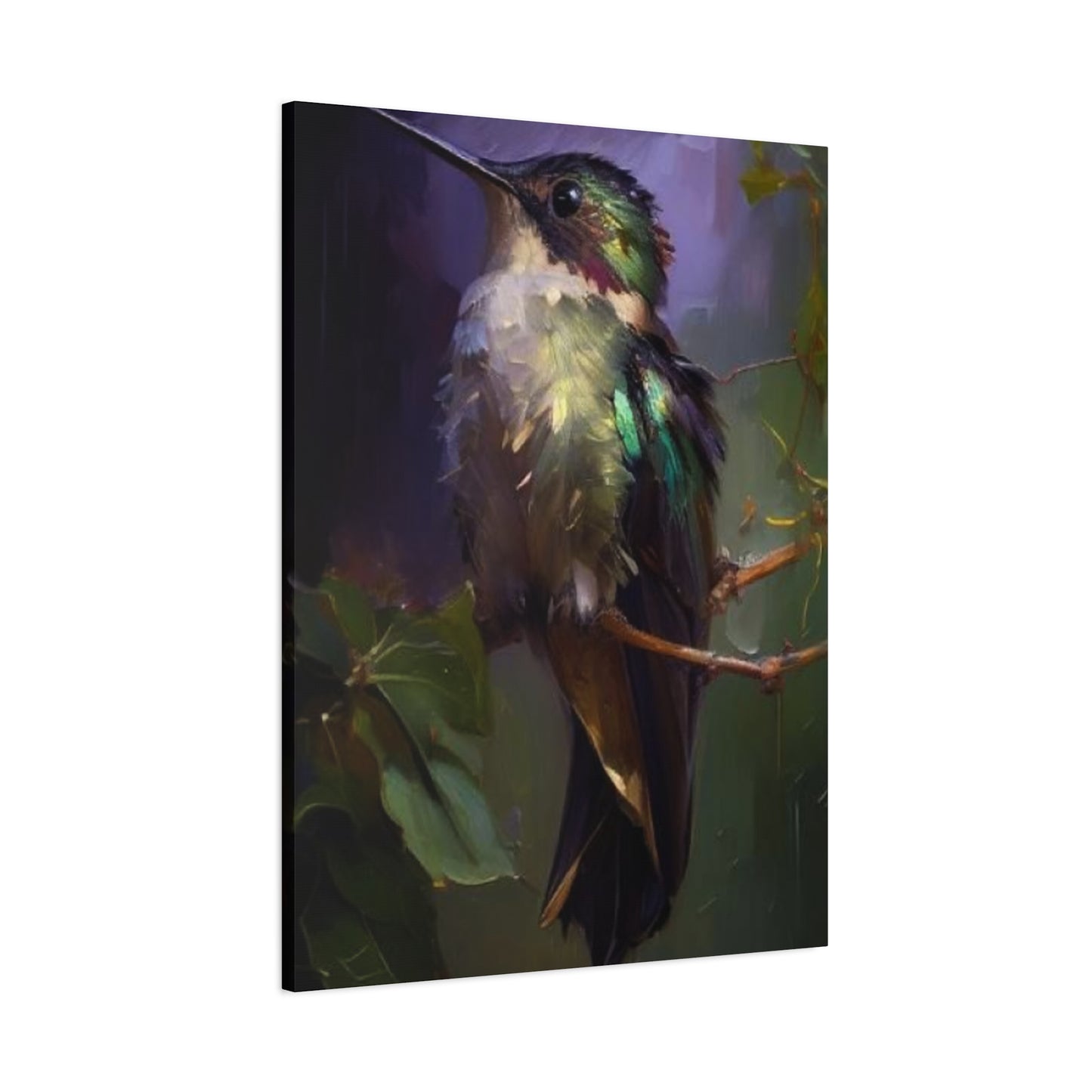 Humming Bird Closeup Painting Wall Art & Canvas Prints