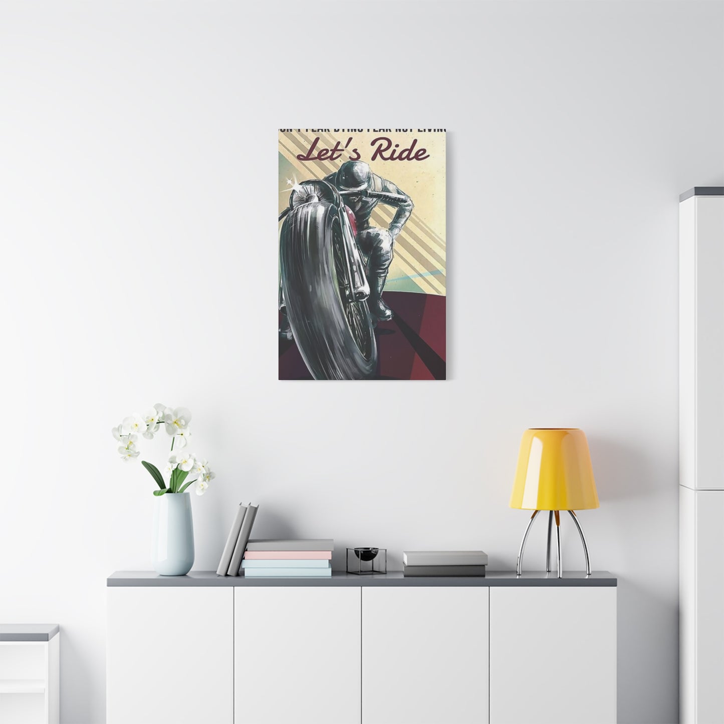 Let's Ride Poster Motorcycle Wall Art & Canvas Prints