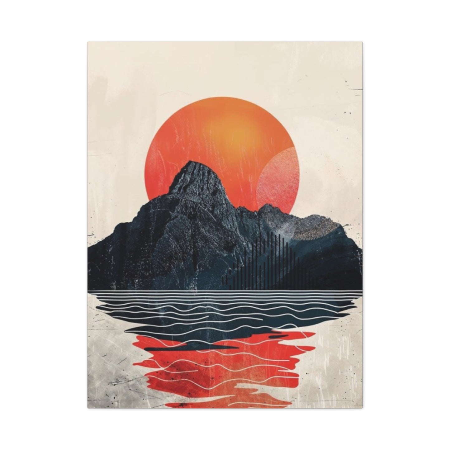 Sunset In Mountains Modernism Wall Art & Canvas Prints