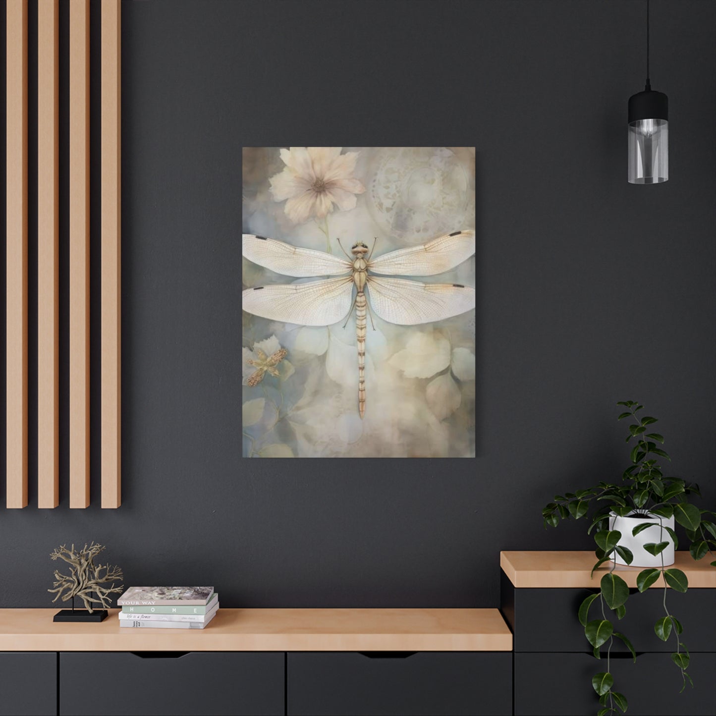 Earthy Creamy Dragonfly Wall Art & Canvas Prints