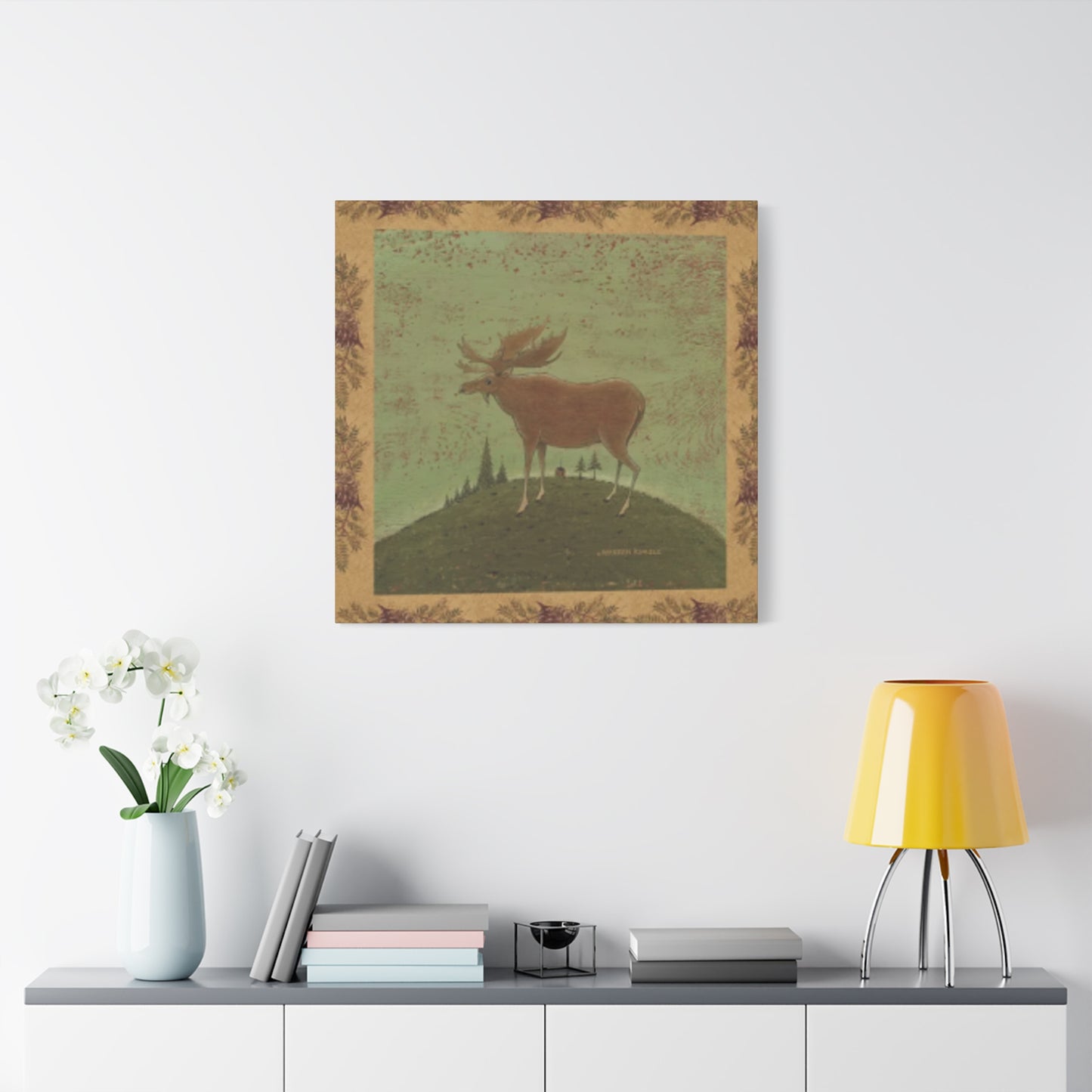 Reindeer Painting Poster Wall Art & Canvas Prints