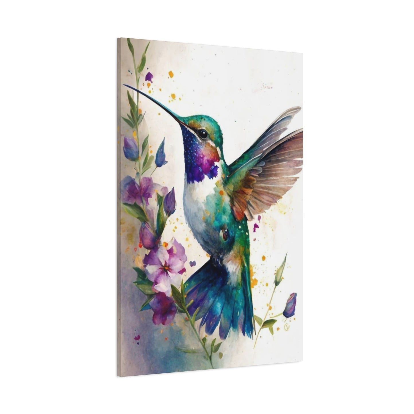 Colorful Humming Bird Painting Wall Art & Canvas Prints