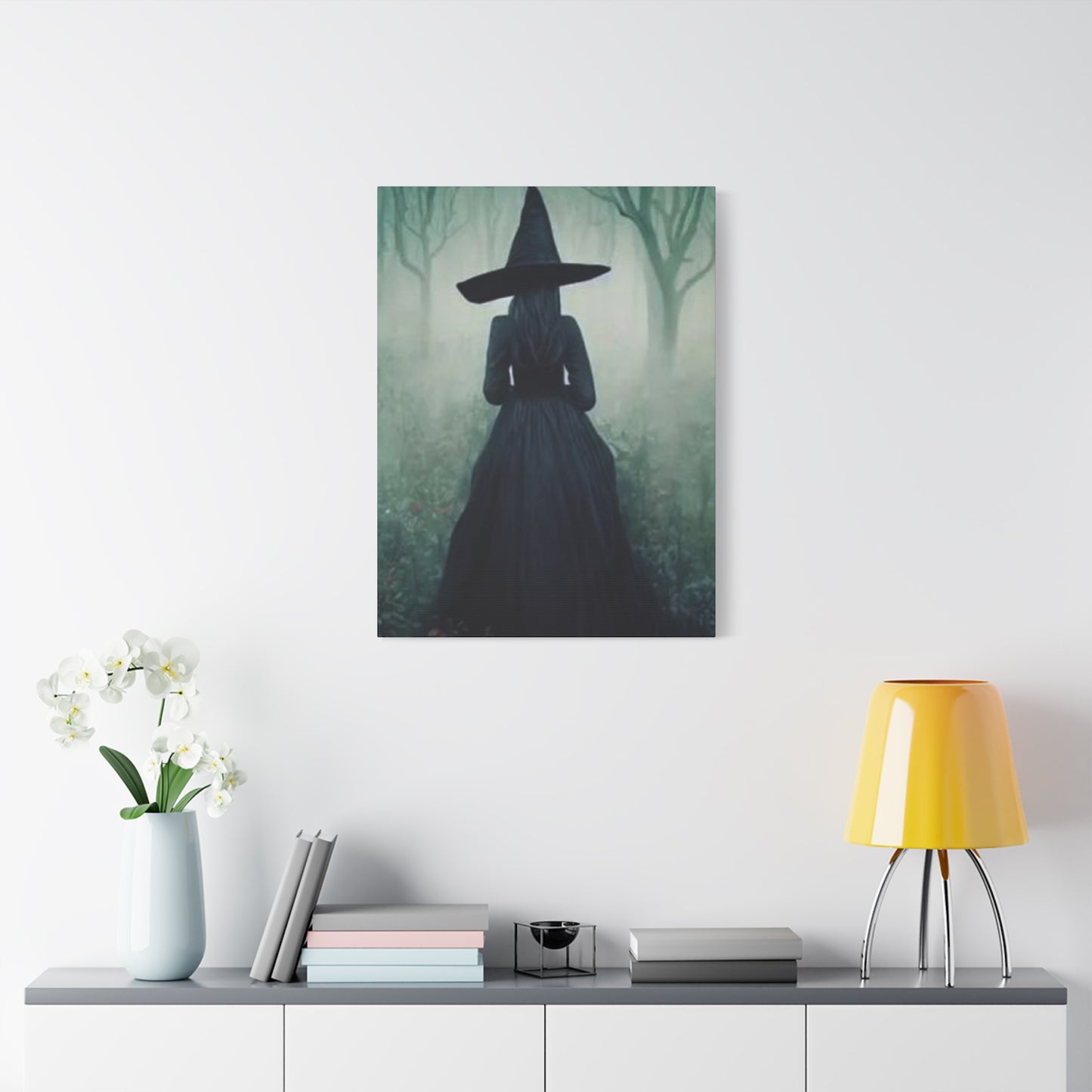 Halloween Witch Painting Wall Art & Canvas Prints