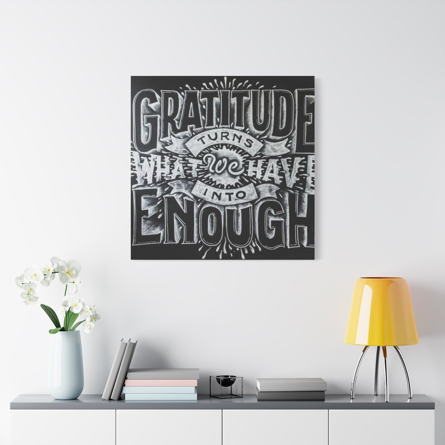 Gratitude Chalkboard Wall Art & Canvas Prints