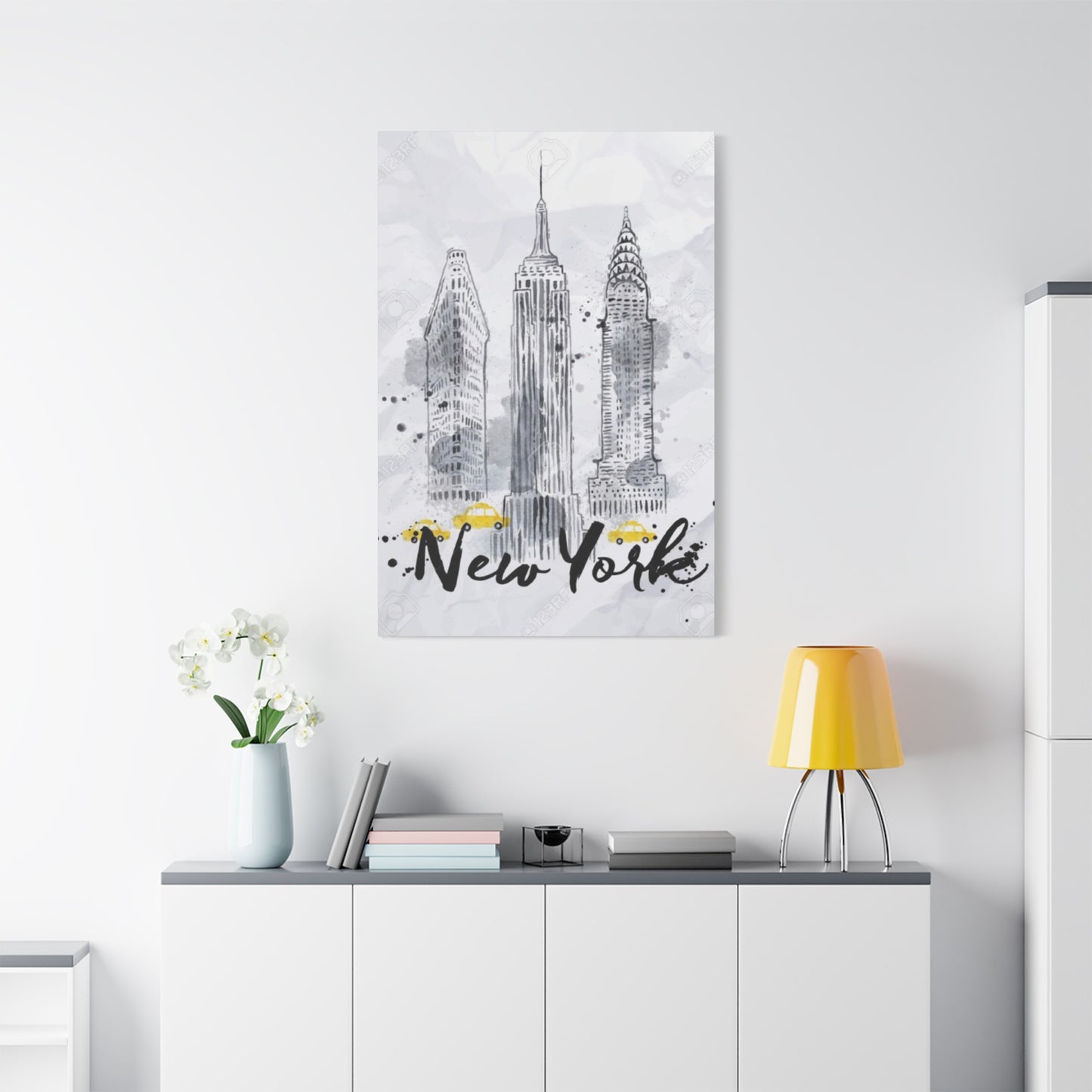 Drawing Of Empire State Building Skyline NYC Skyline Wall Art & Canvas Prints