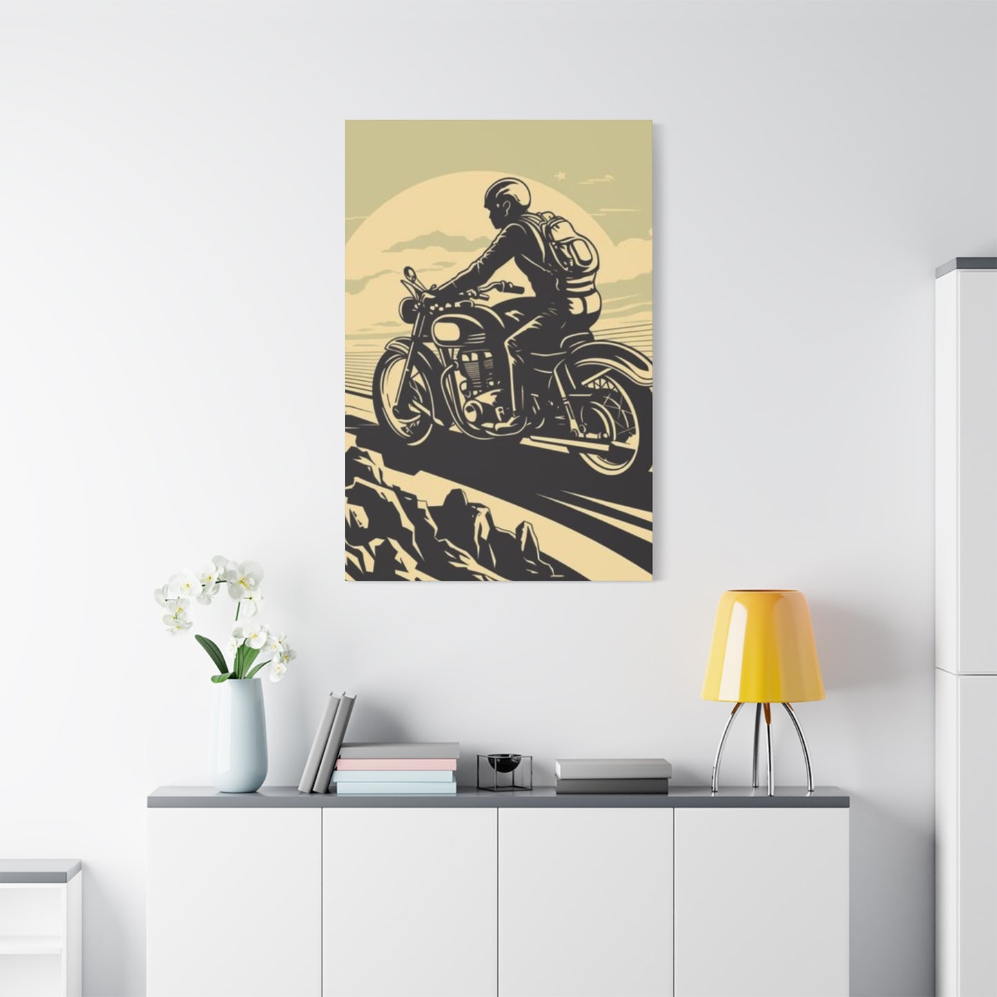 Bike Riding Poster Motorcycle Wall Art & Canvas Prints