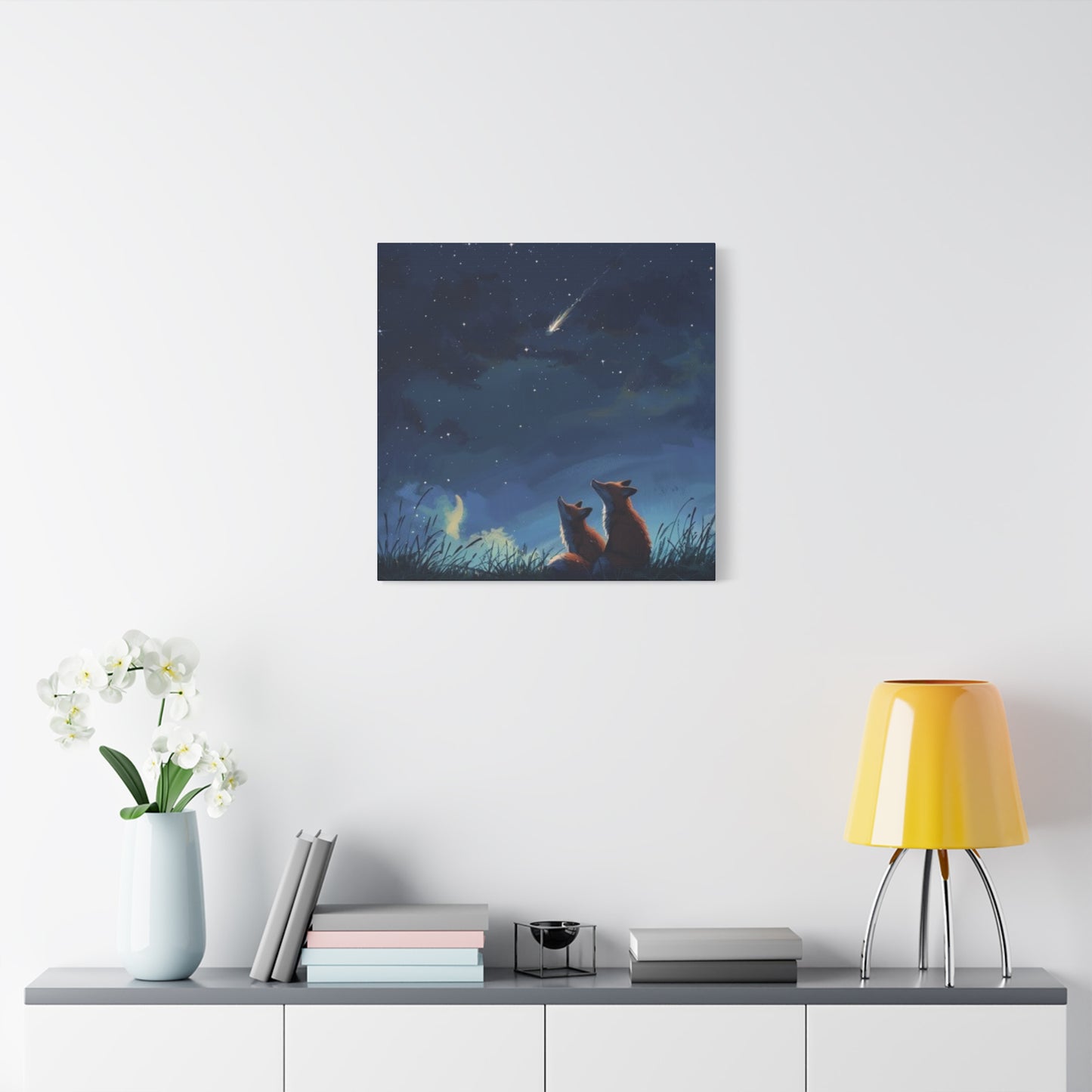 Baby Foxes at Night Wall Art & Canvas Prints