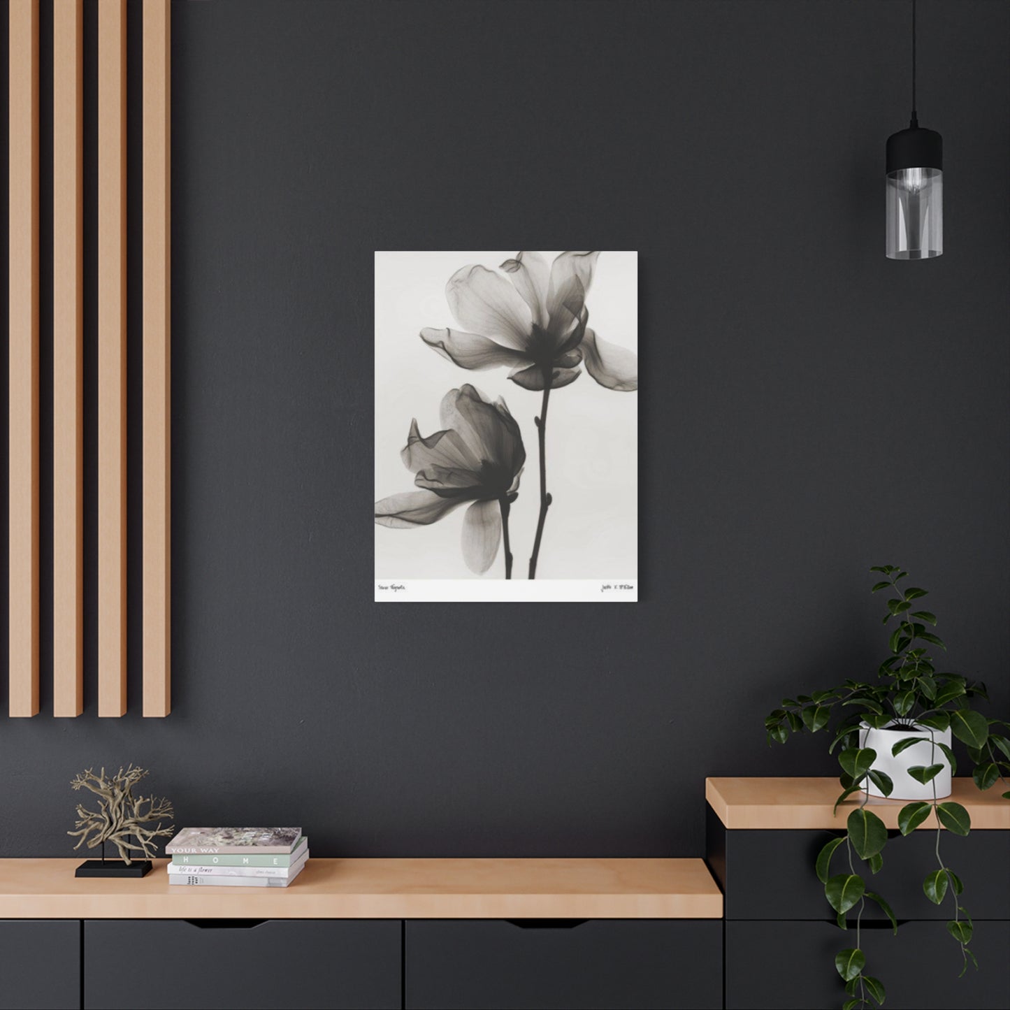 Beautiful Magnolia Flower X Ray Photo Wall Art & Canvas Prints