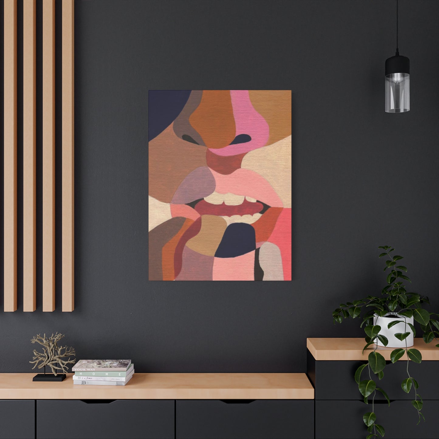 Lips Abstract Painting Wall Art & Canvas Prints