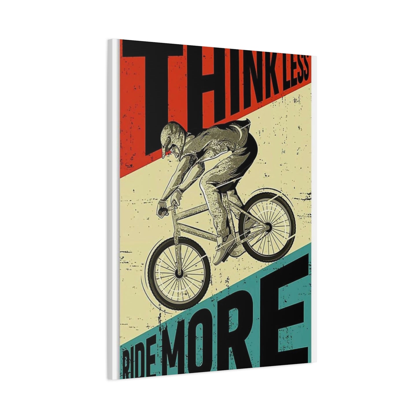 Think Less Ride More Poster Motorcycle Wall Art & Canvas Prints