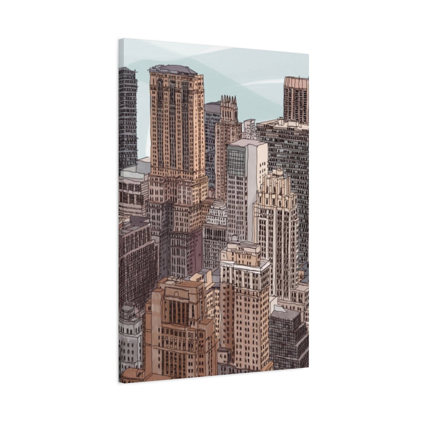 Skyview Of Manhattan NYC Skyline Wall Art & Canvas Prints