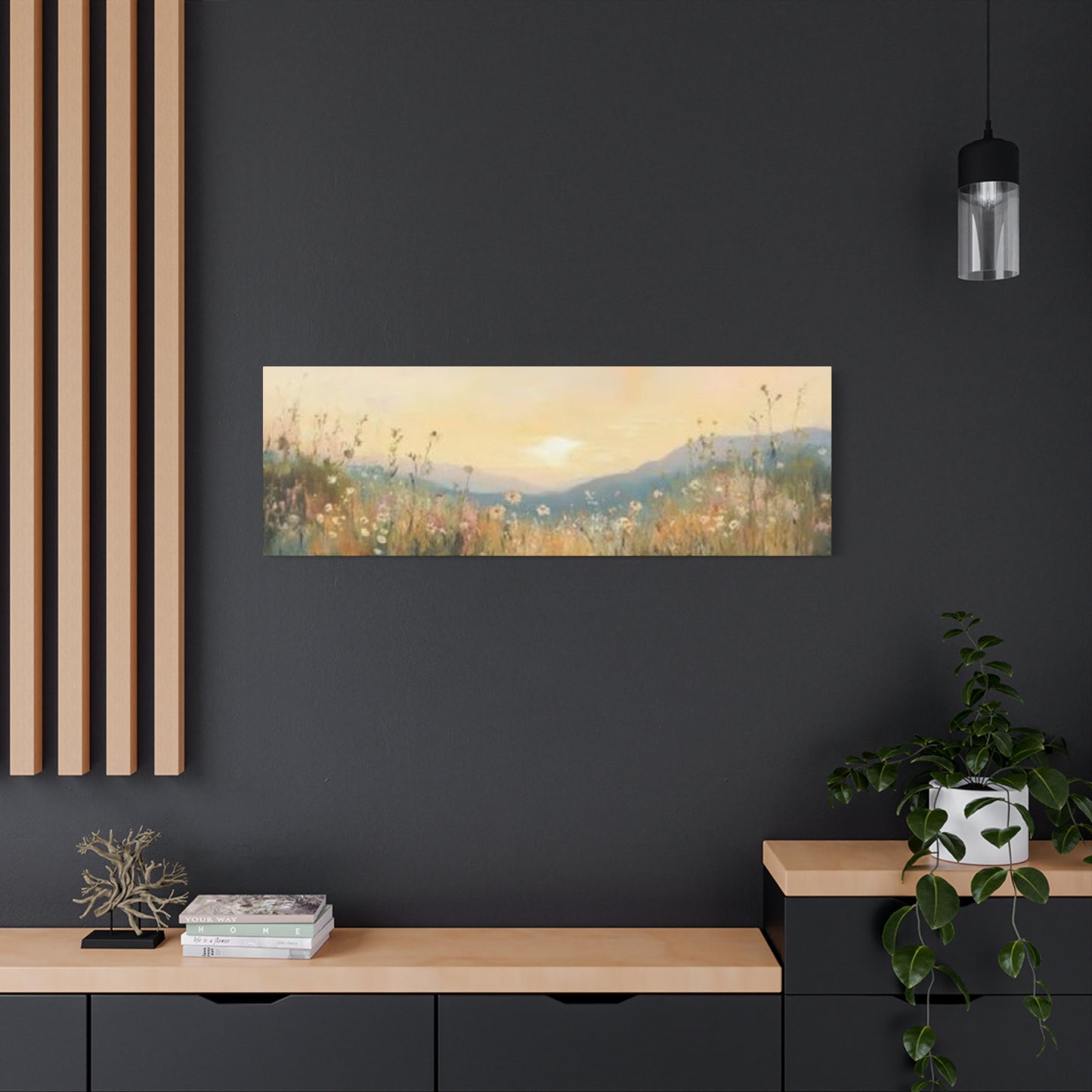 Sunset In Mountain Panoramas Wall Art & Canvas Prints