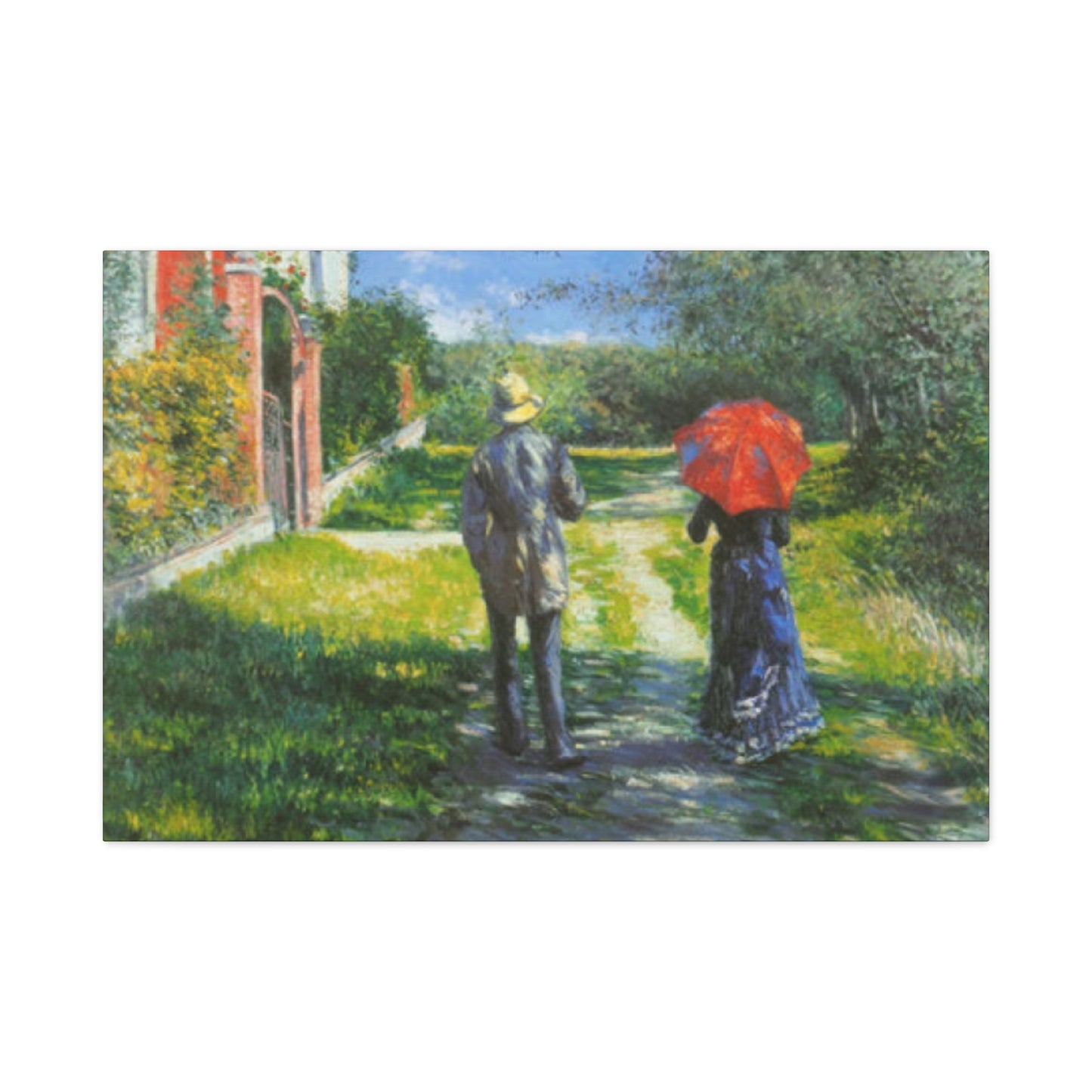 Walking Couple Gustav Painting Wall Art & Canvas Prints