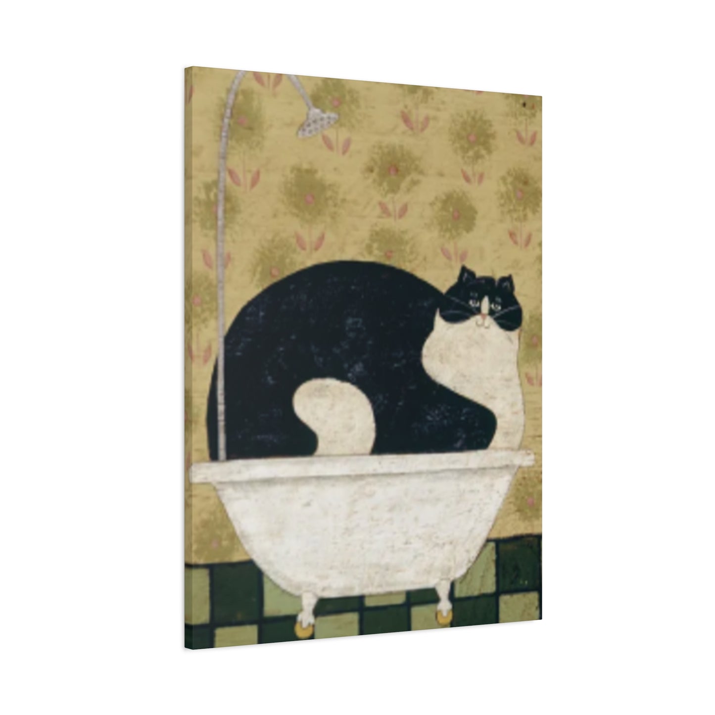 Fat Cat Taking A Bathe Kimble Warren Wall Art & Canvas Prints