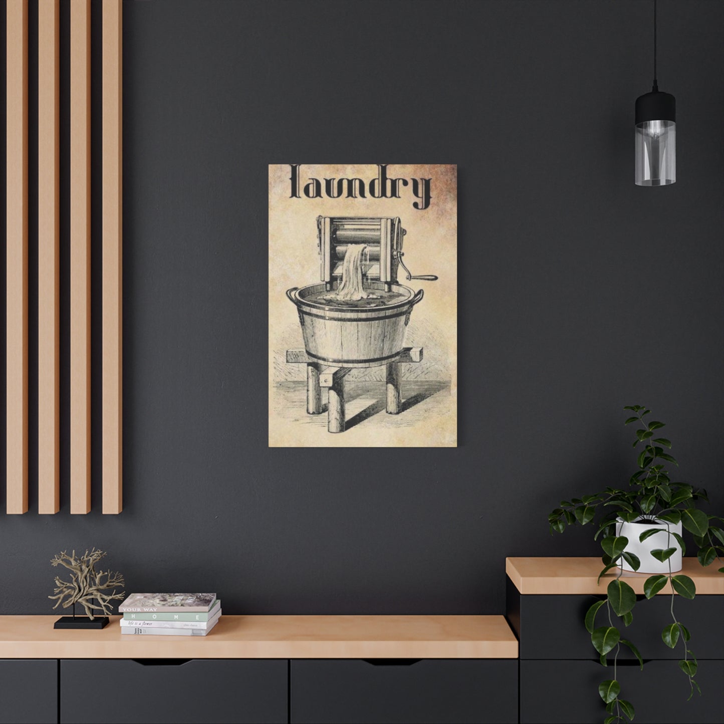 Vintage Washer Poster Laundry Wall Art & Canvas Prints