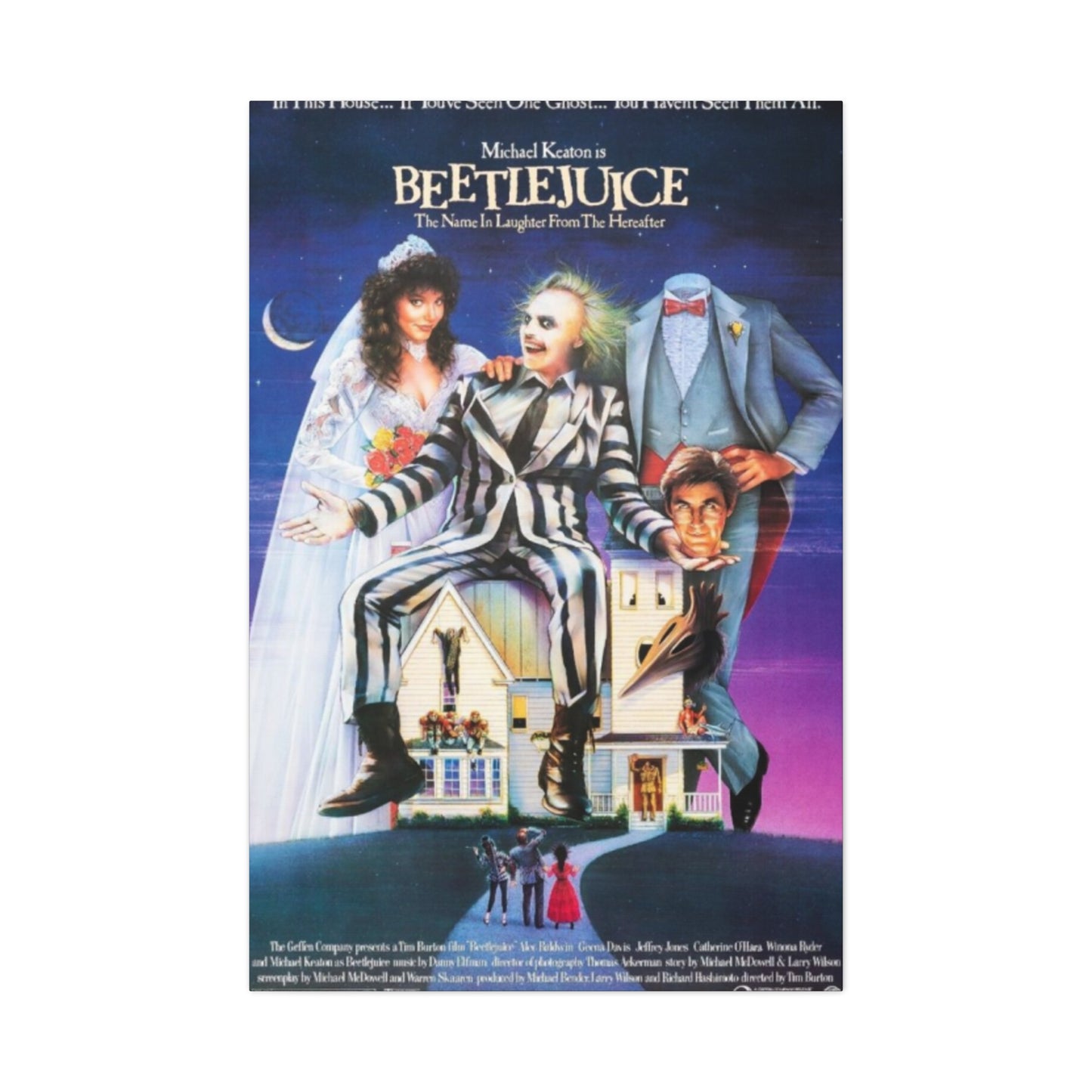 Beetlejuise Horror Movie Poster Wall Art & Canvas Prints