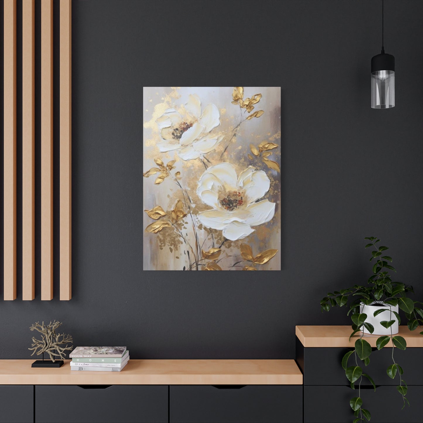 Golden Flower Wall Art & Canvas Prints