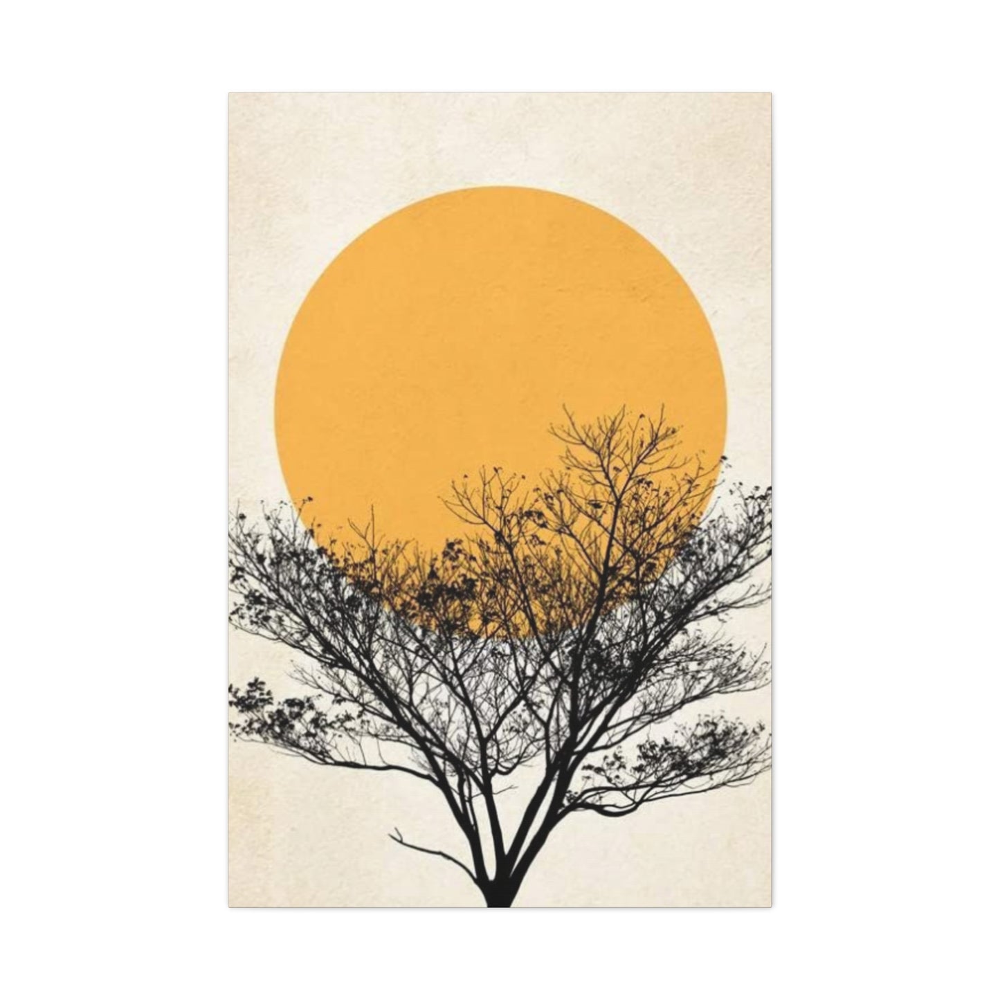 Sunset And Tree Modernism Wall Art & Canvas Prints