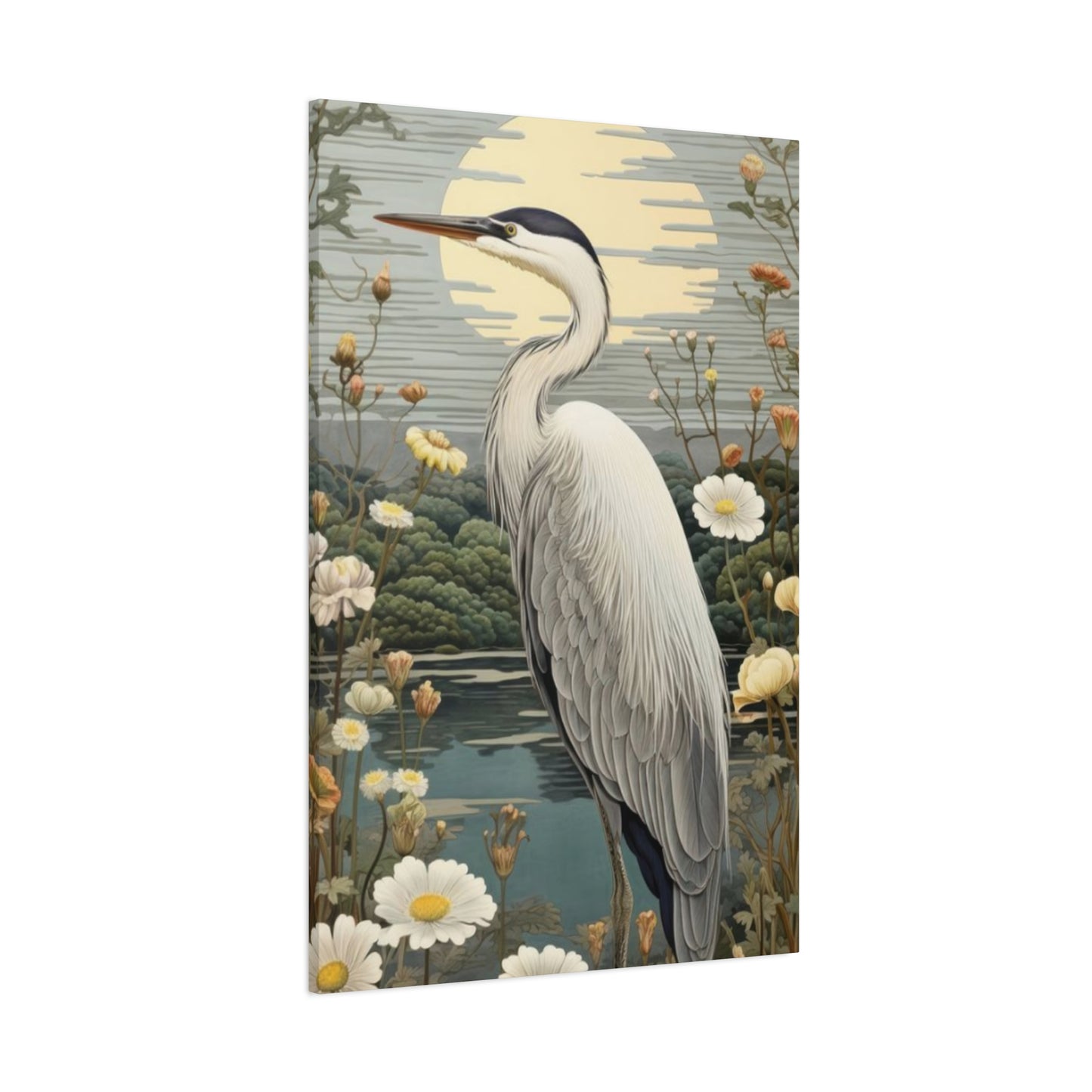 Herons With Flower Wall Art & Canvas Prints