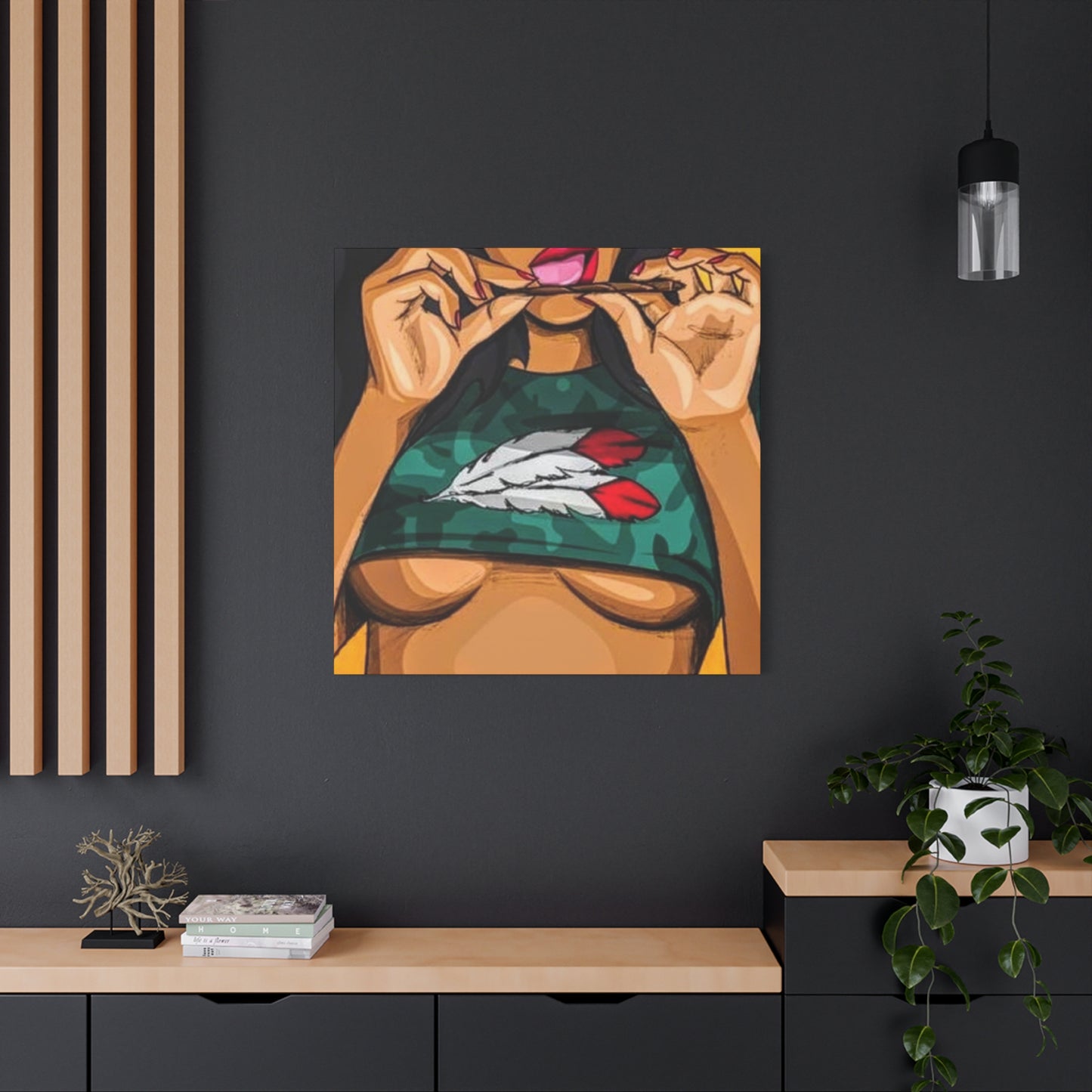 Women With Joint Marijuana Wall Art & Canvas Prints