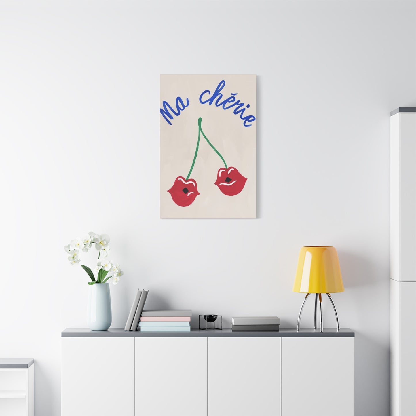 Lips Shaped Cherry Wall Art & Canvas Prints