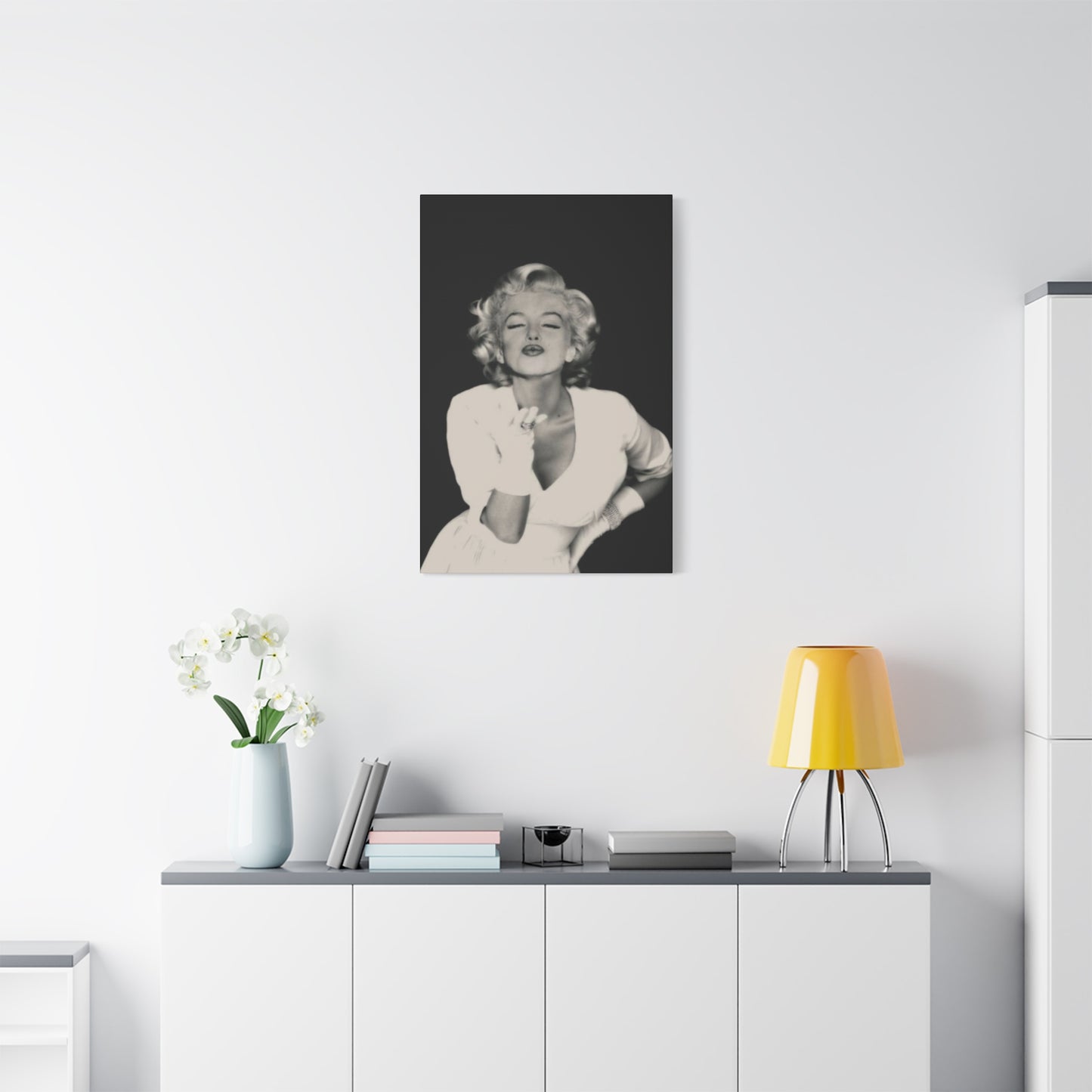 Beautiful Marilyn Monroe Flying Kiss Candid Photo Wall Art & Canvas Prints