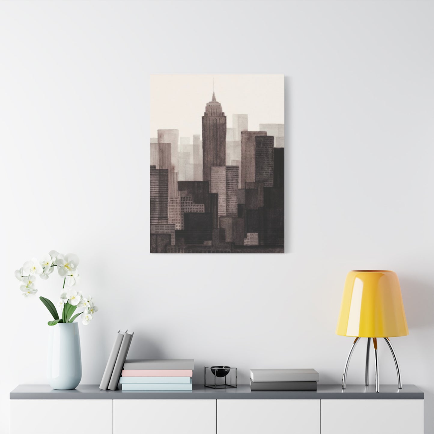 Black & White City Skyline NYC Skyline Wall Art & Canvas Prints