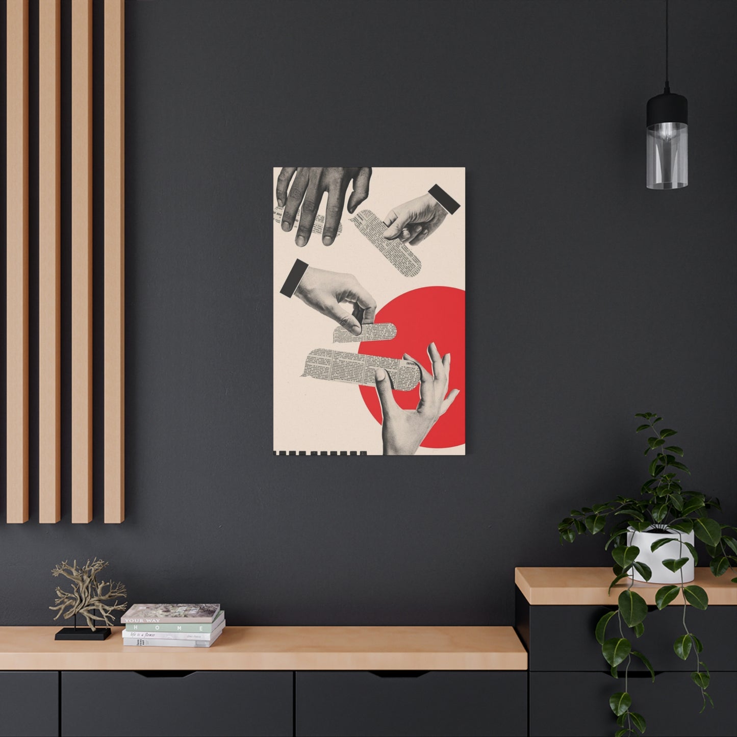 Chit Paper Abstract Mixed Media Wall Art & Canvas Prints